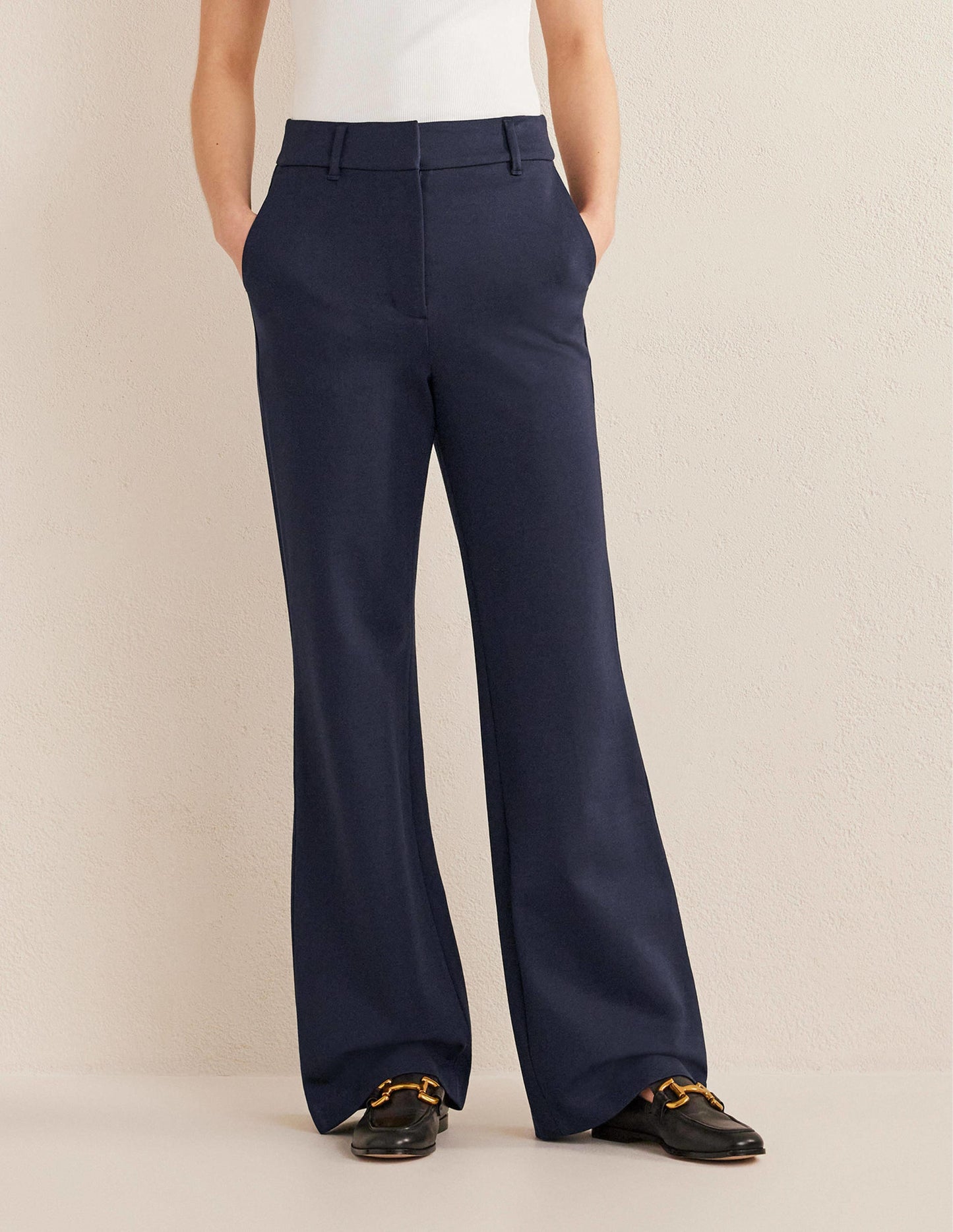 Hampshire Flared Trousers-Navy