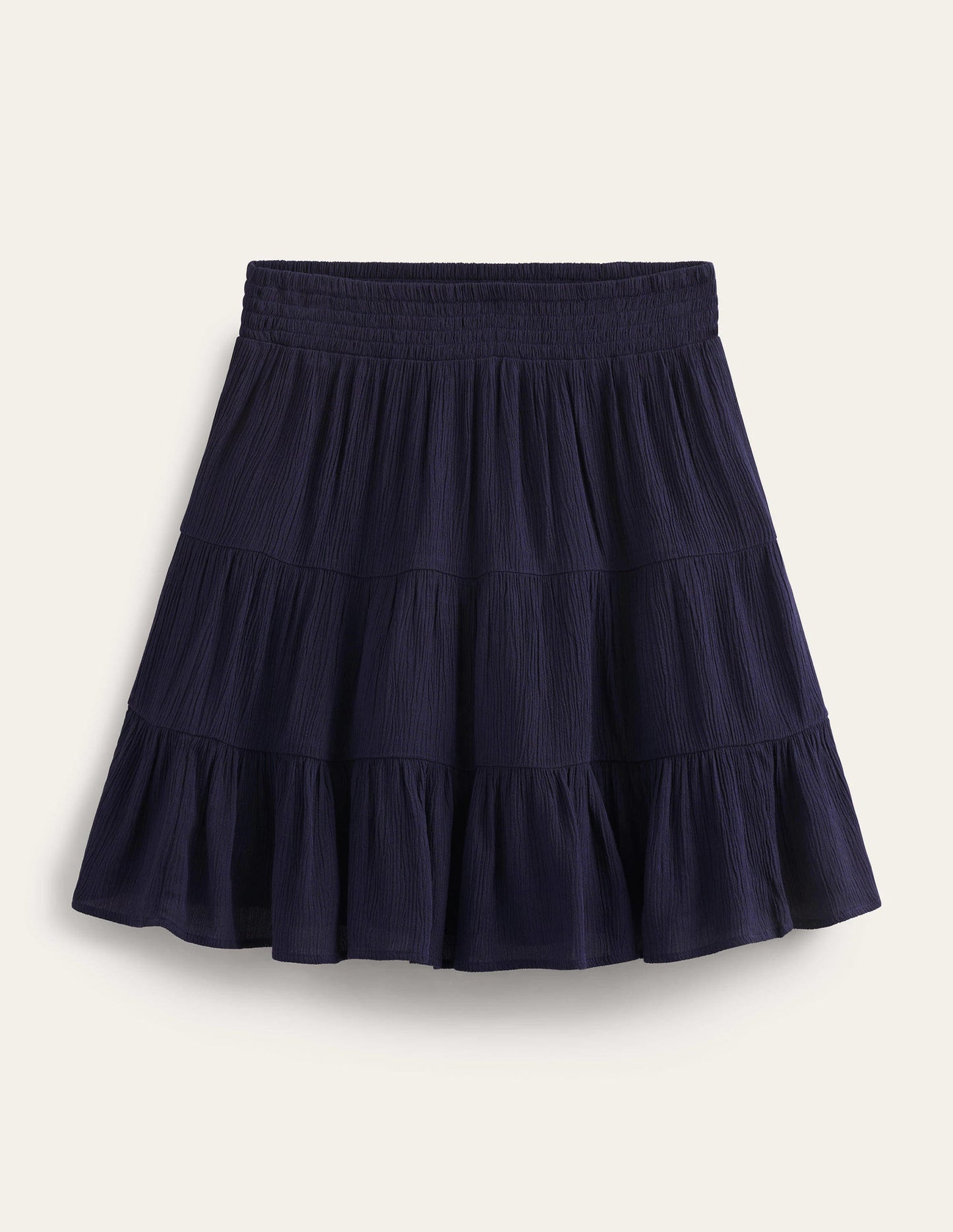 Crinkle Mini Skirt-Navy