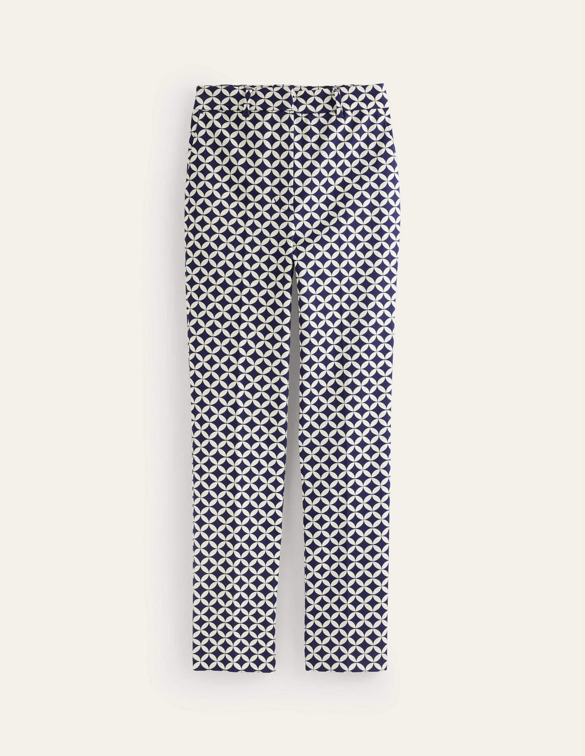 Highgate Printed Trousers-Navy, Diamond Terrace - Image 6