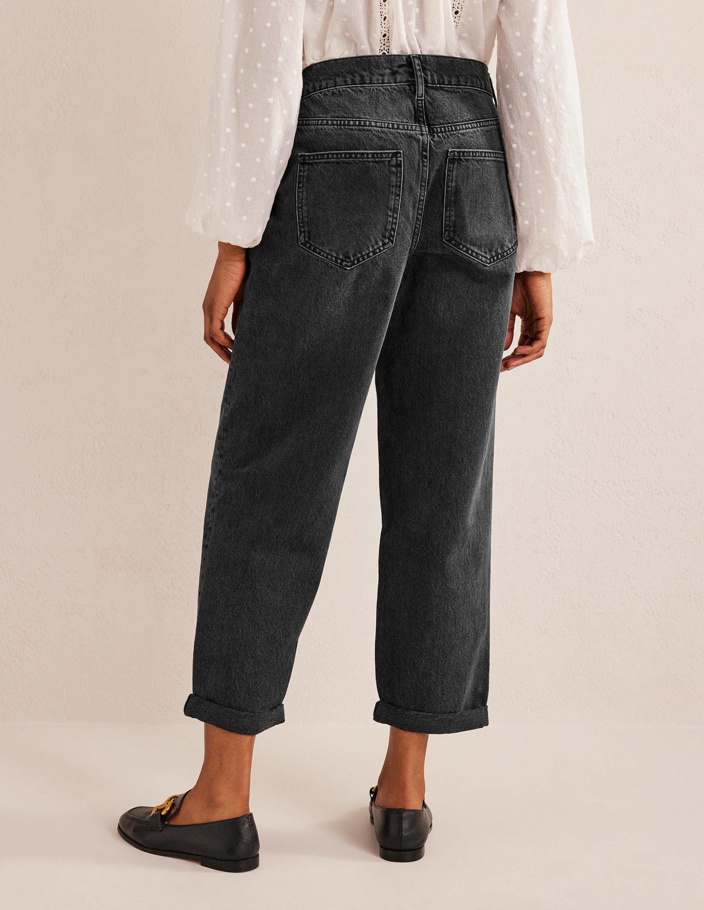 Boyfriend Jeans-Black