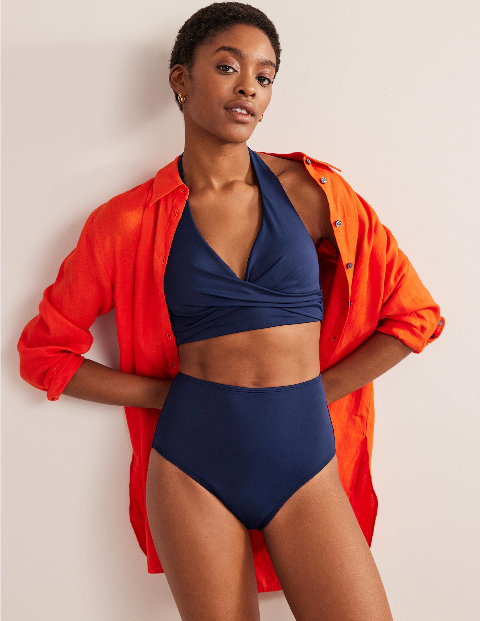Levanzo Halter Bikini Top-French Navy - Image 4