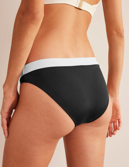 Ithaca Panel Bikini Bottoms-Black Colourblock