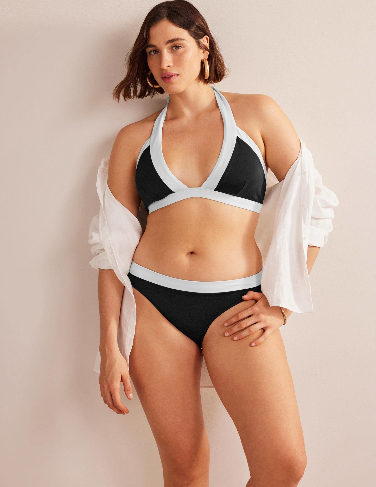 Ithaca Panel Bikini Bottoms-Black Colourblock