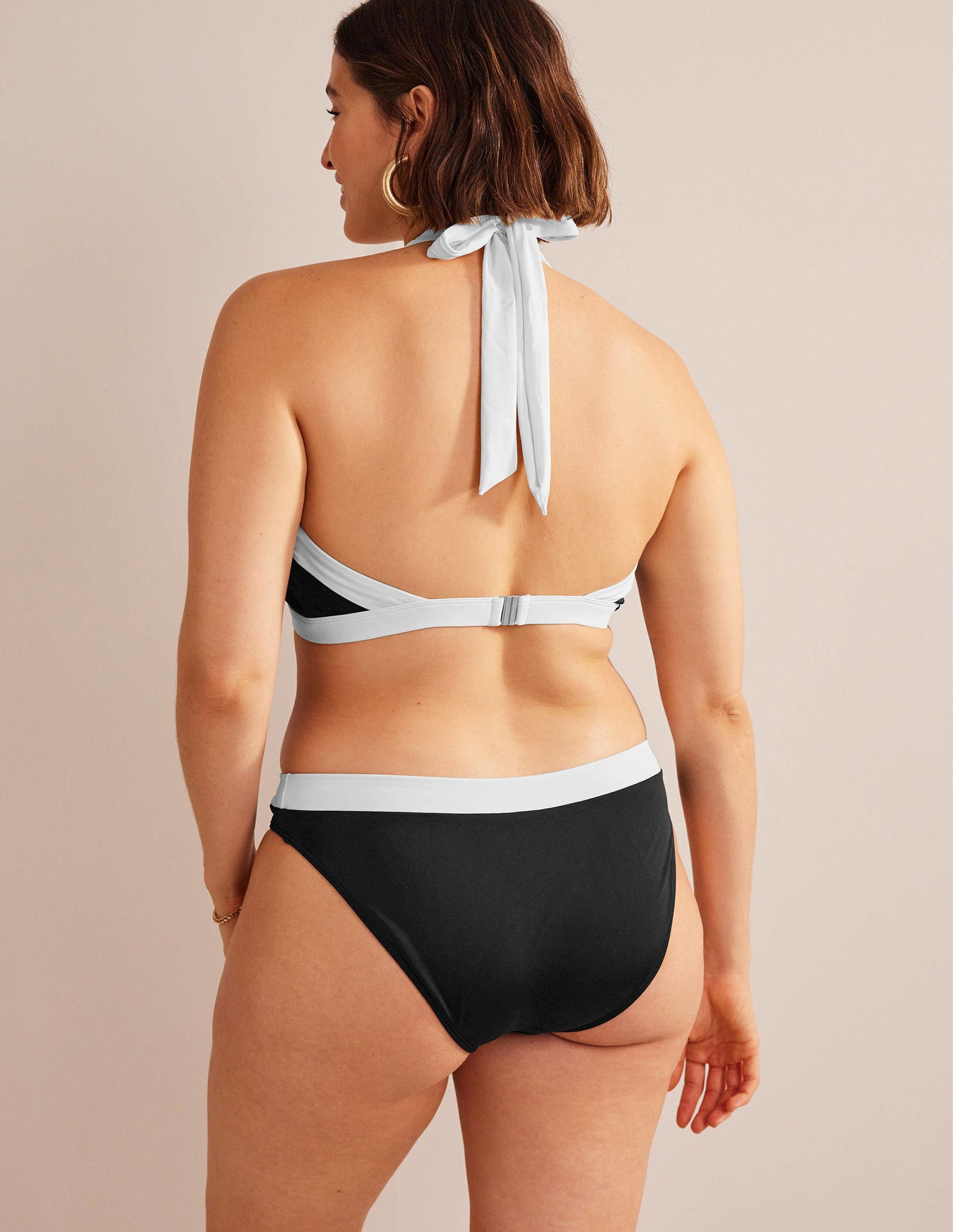 Ithaca Halter Bikini Top-Black Colourblock-7