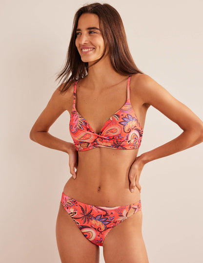 Capri Cup-size Bikini Top-Coral, Paradise Paisley-4