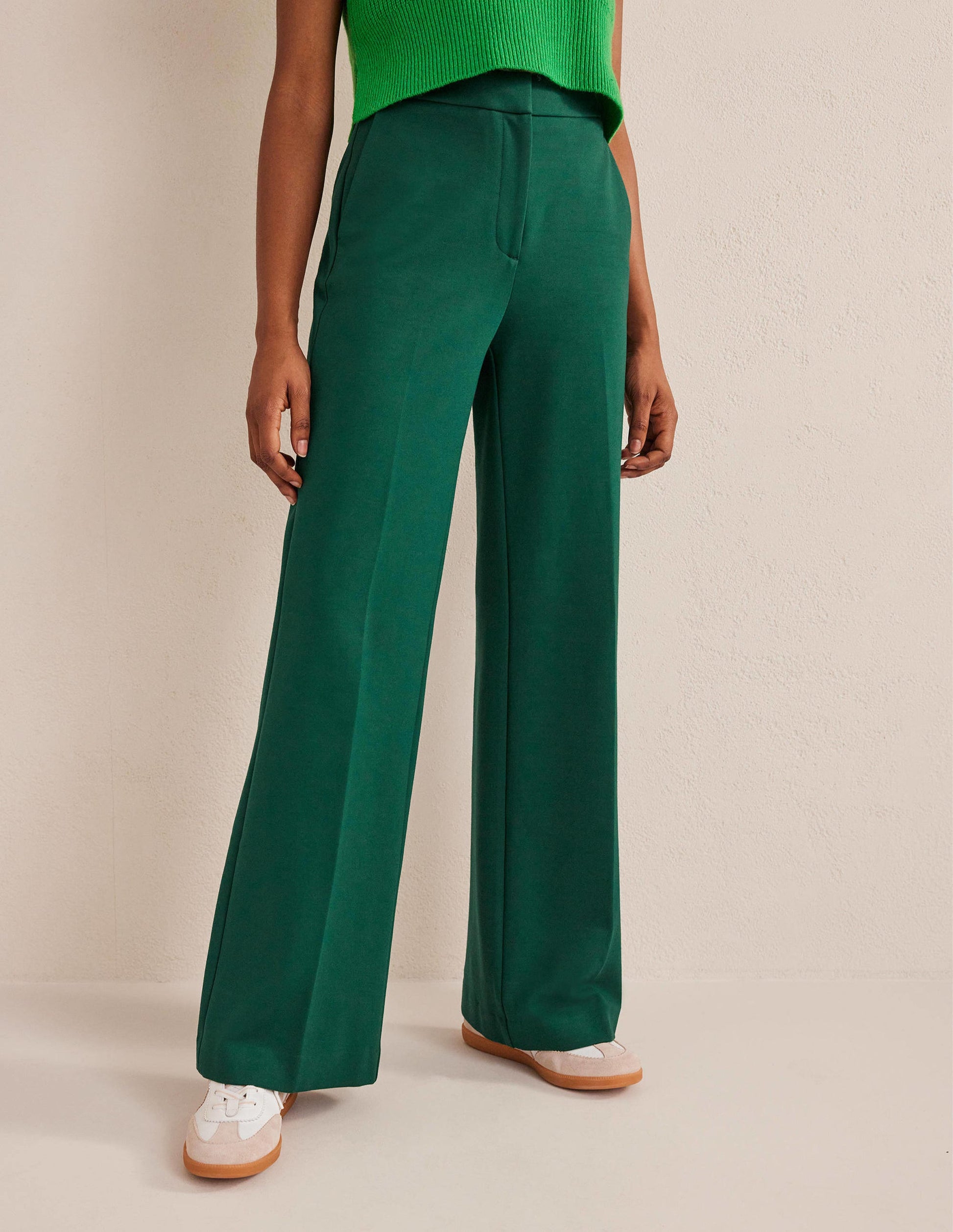 Westbourne Ponte Trousers-Emerald Night-5