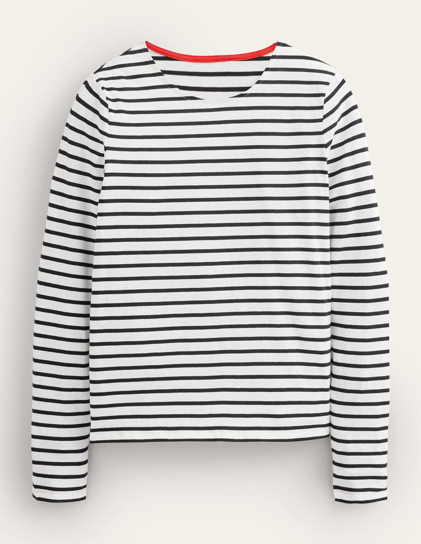 Bea Long Sleeve Breton-Ivory, Black