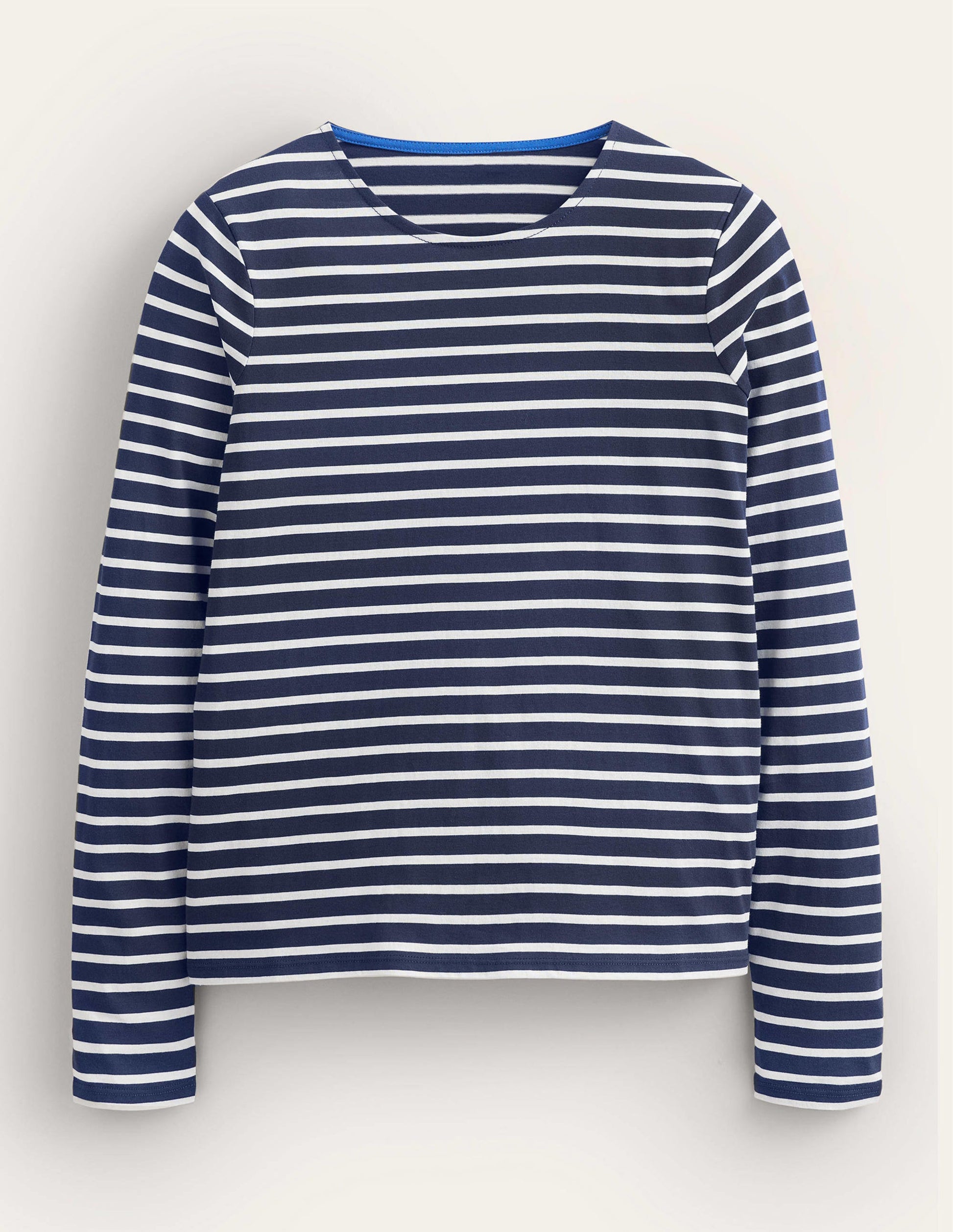 Bea Long Sleeve Breton-Navy, Ivory-5