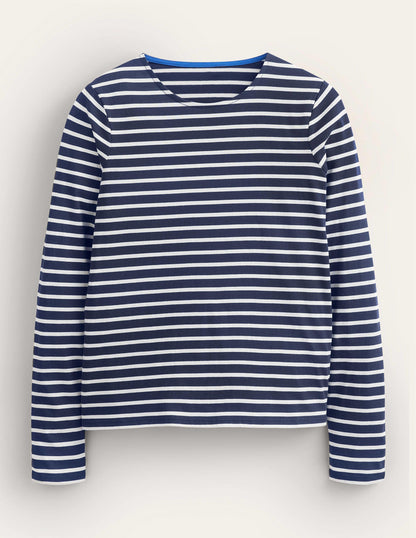 Bea Long Sleeve Breton-Navy, Ivory-5