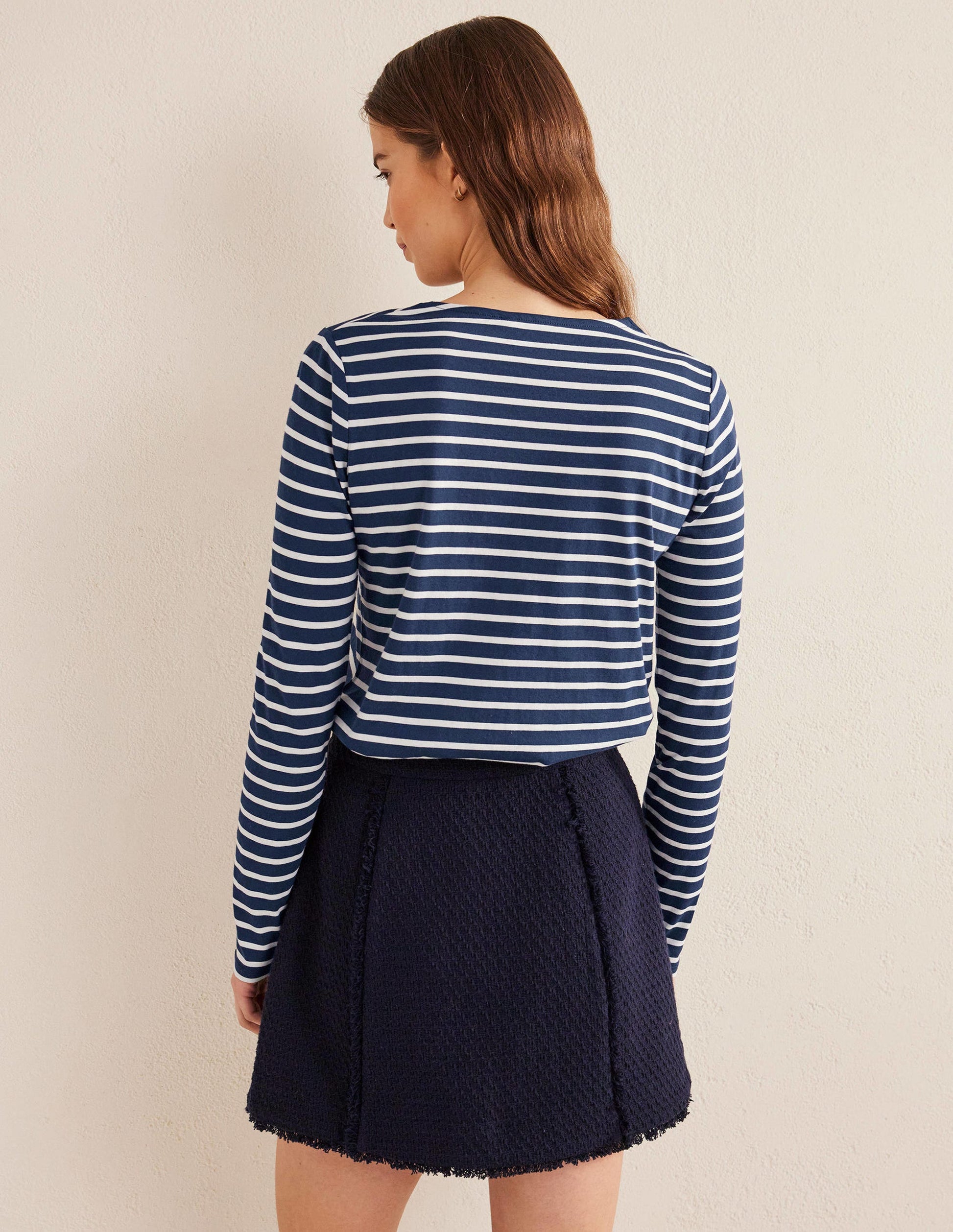 Bea Long Sleeve Breton-Navy, Ivory-3