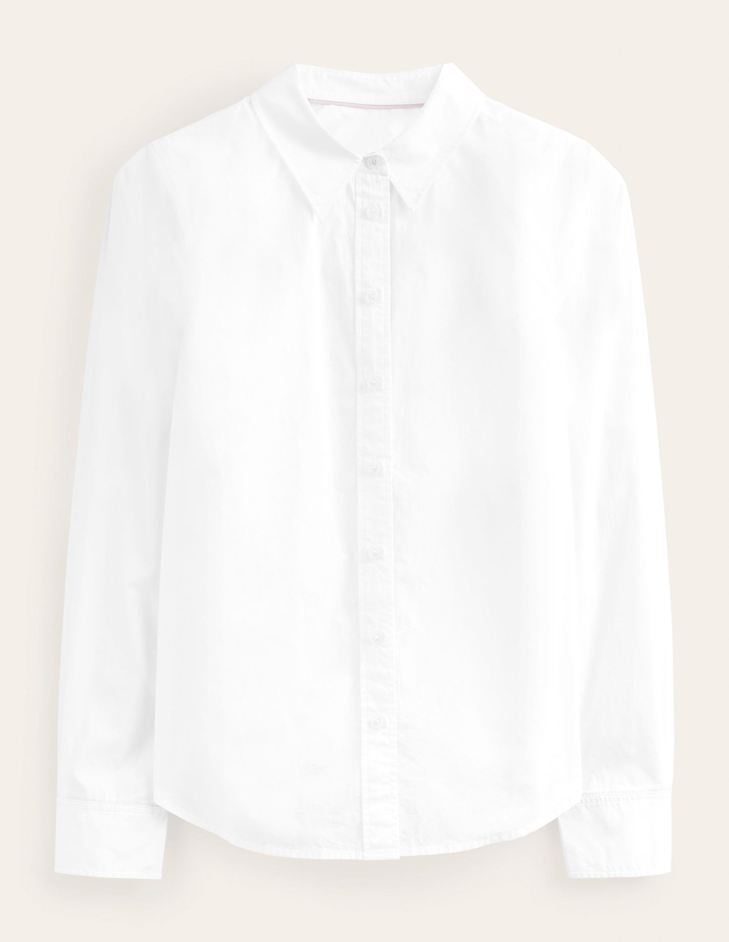 Straight Cotton Shirt-White