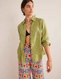 New Linen Shirt-Golden Lime