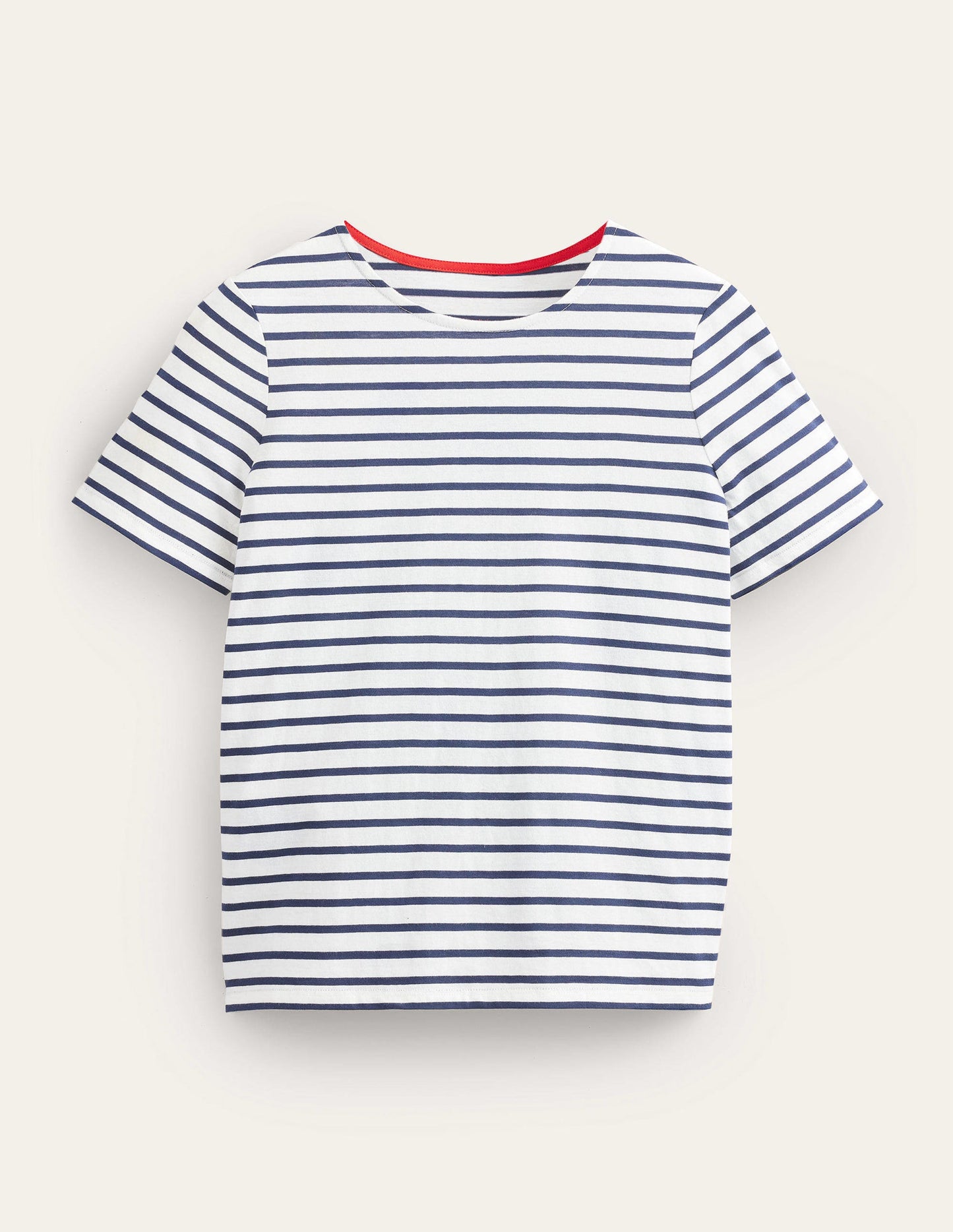 Bea Short Sleeve Breton-Ivory, Navy