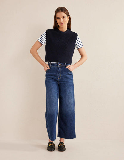 Bea Short Sleeve Breton-Ivory, Navy-4