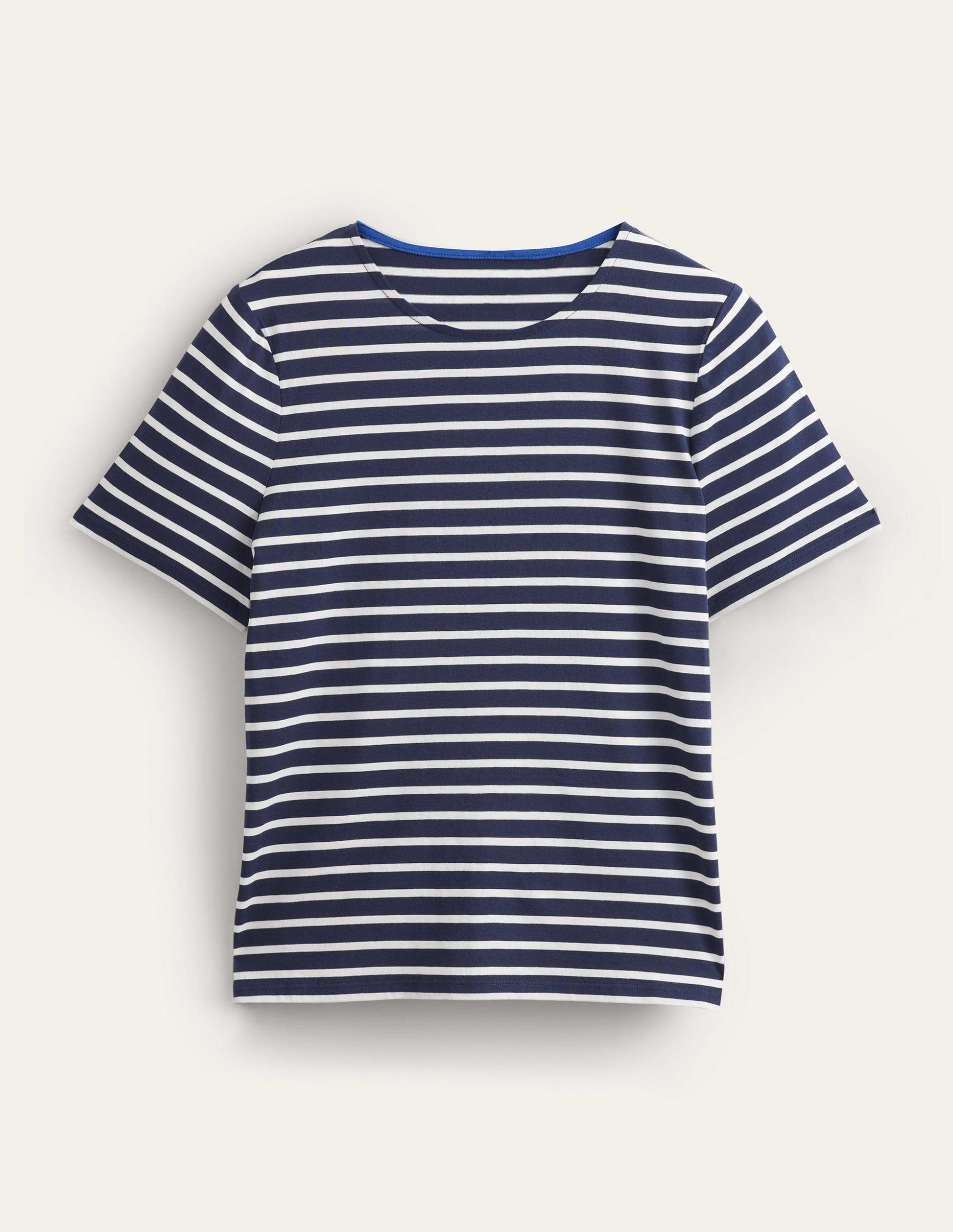 Bea Short Sleeve Breton-Navy, Ivory-5