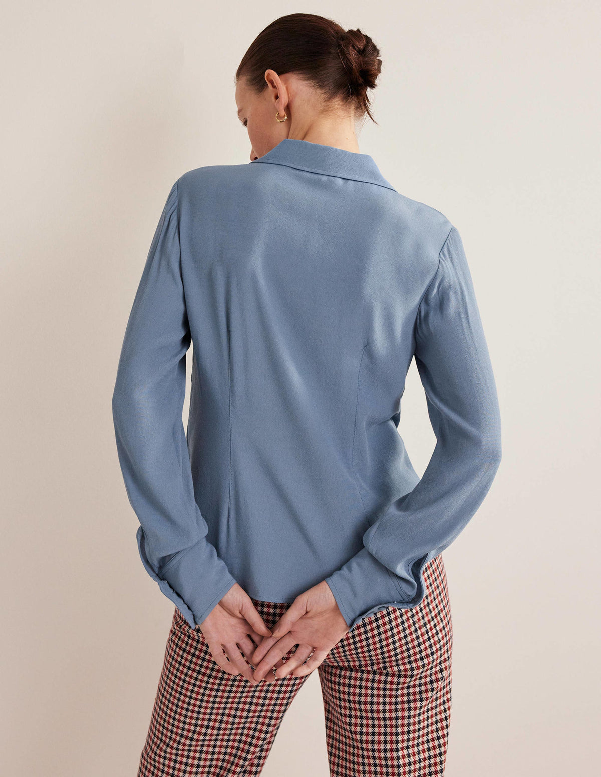 Fitted Workwear Shirt-Captains Blue - Image 3