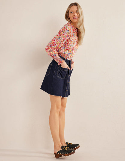 Smocked Cuff Shirt-Sunflower, Gardenia Petal-4