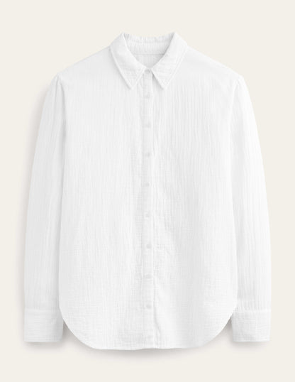 Cotton Texture Shirt-White-5