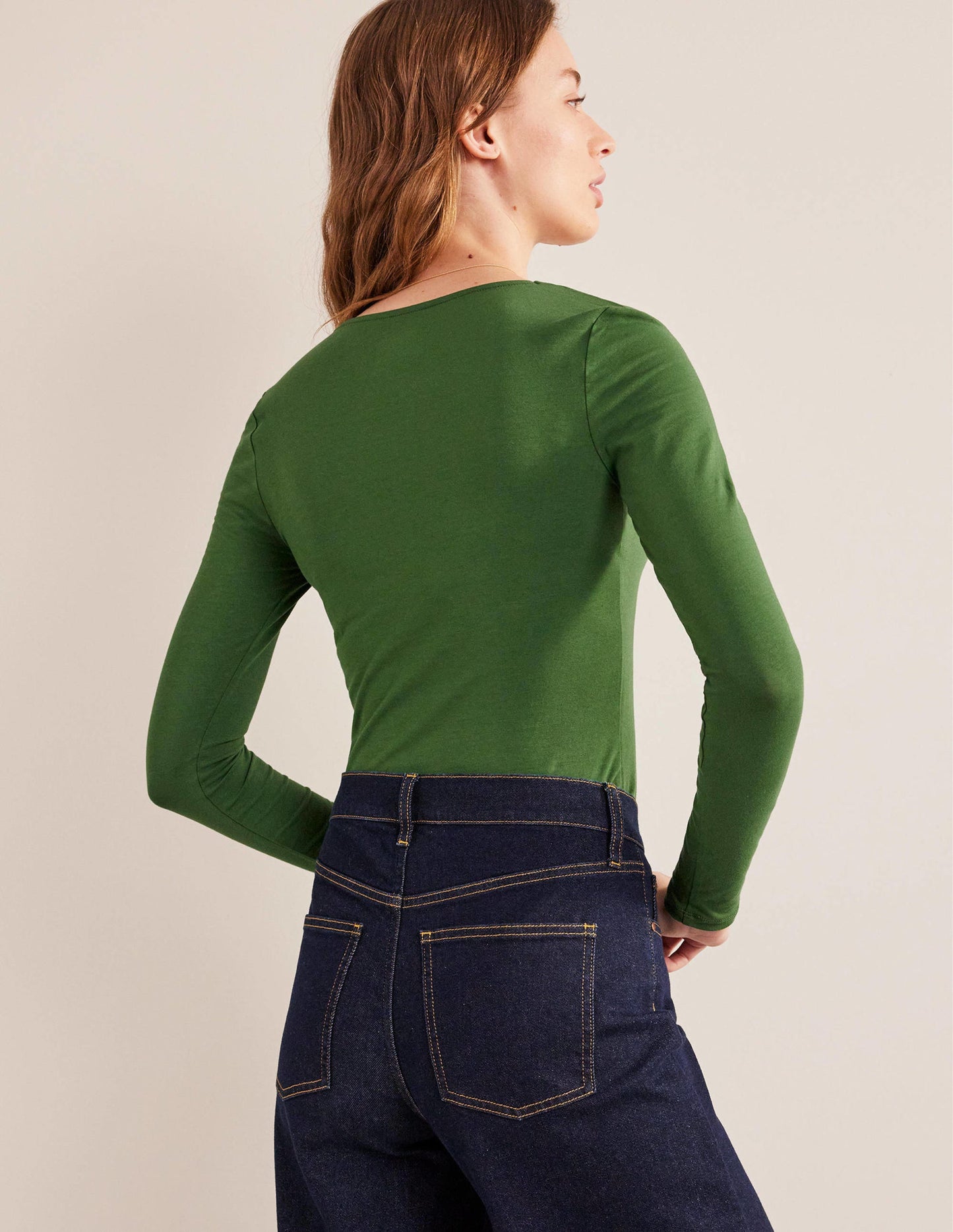 Double Layer Scoop Neck Top-Broad Bean