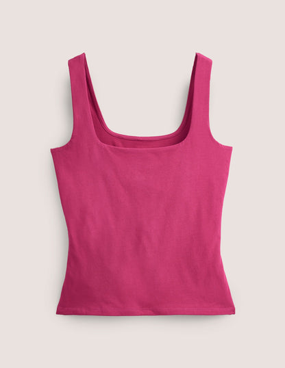 Double Layer Square Neck Vest-Ruby-5