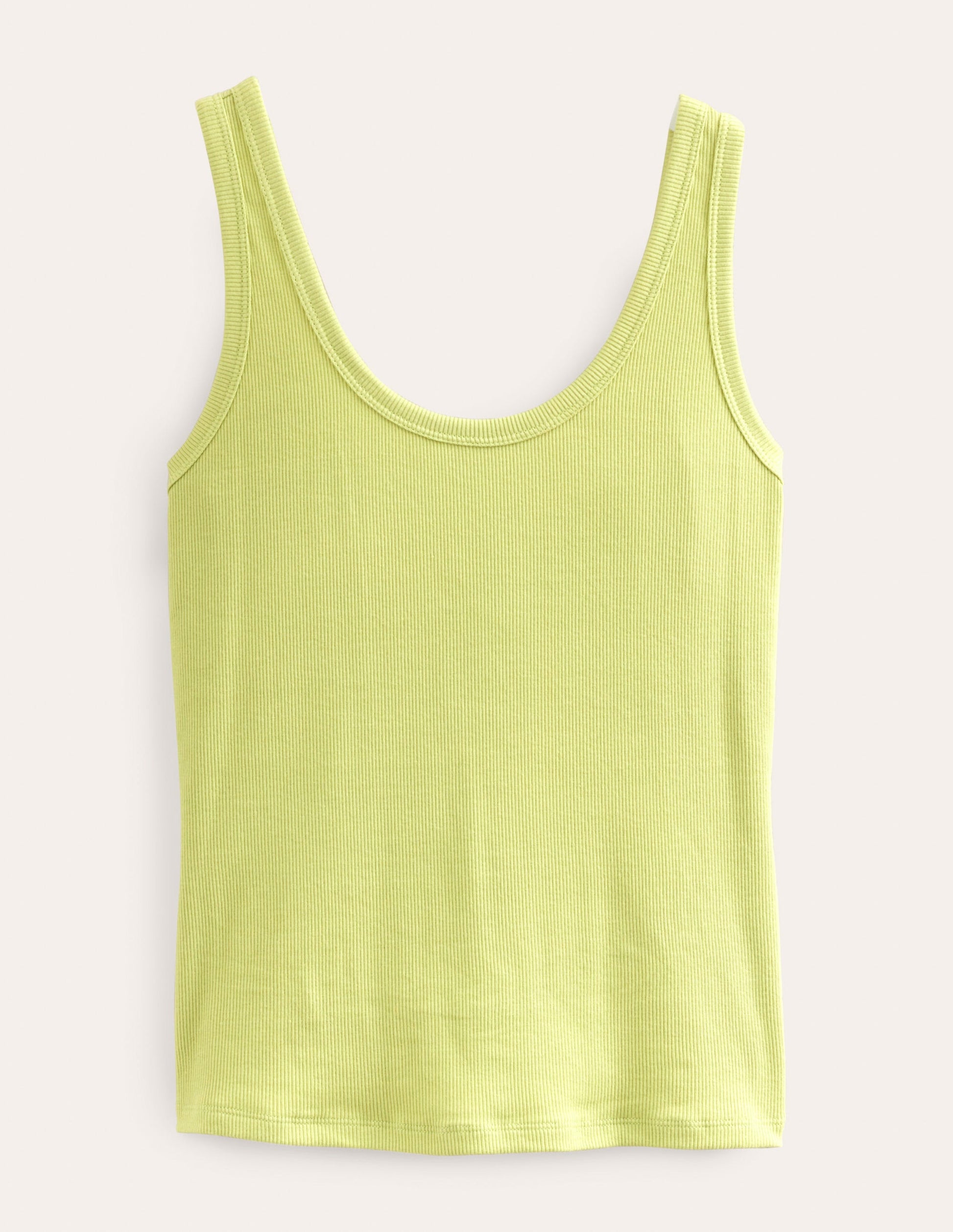 Cotton Ribbed Scoop Vest-Soft Pistachio-6
