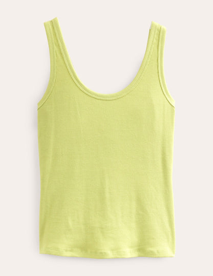 Cotton Ribbed Scoop Vest-Soft Pistachio-6
