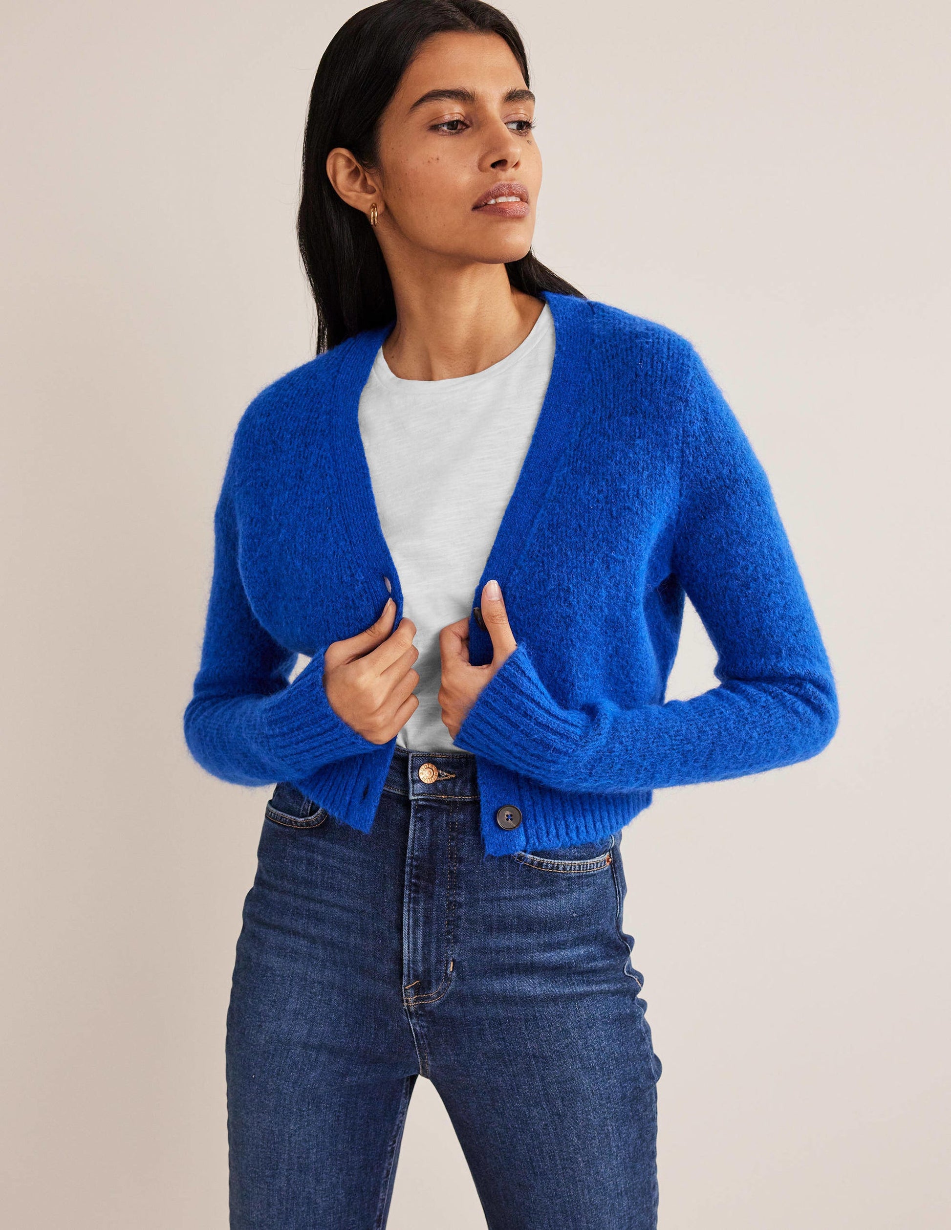 Cotton Crew Neck T-Shirt-White-5