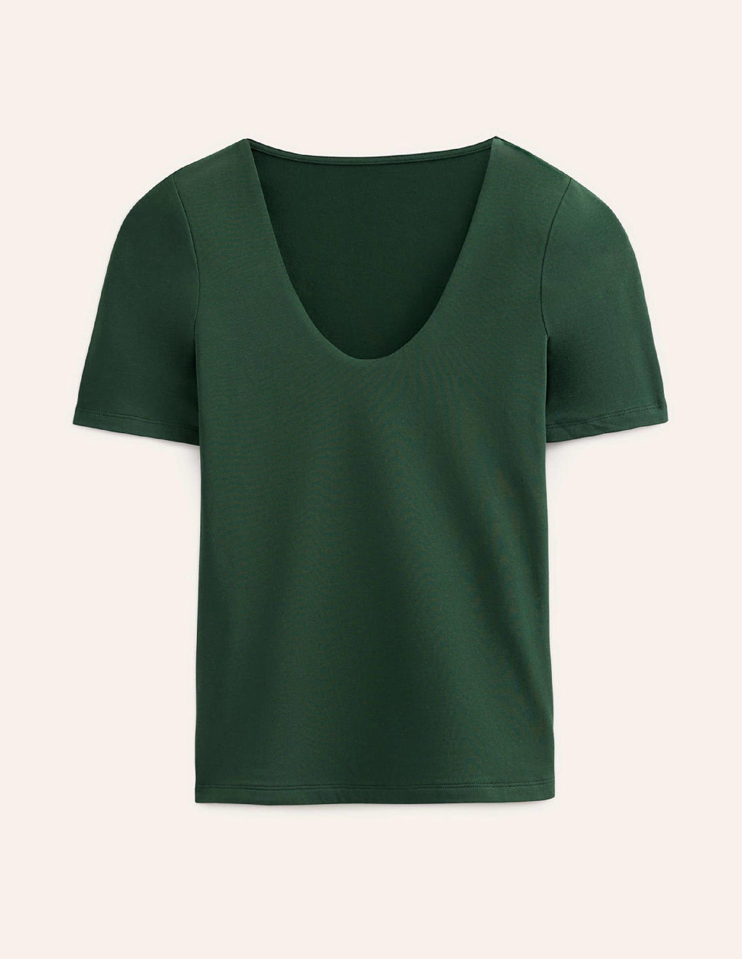 Double Layer Short Sleeve Top-Chatsworth Green