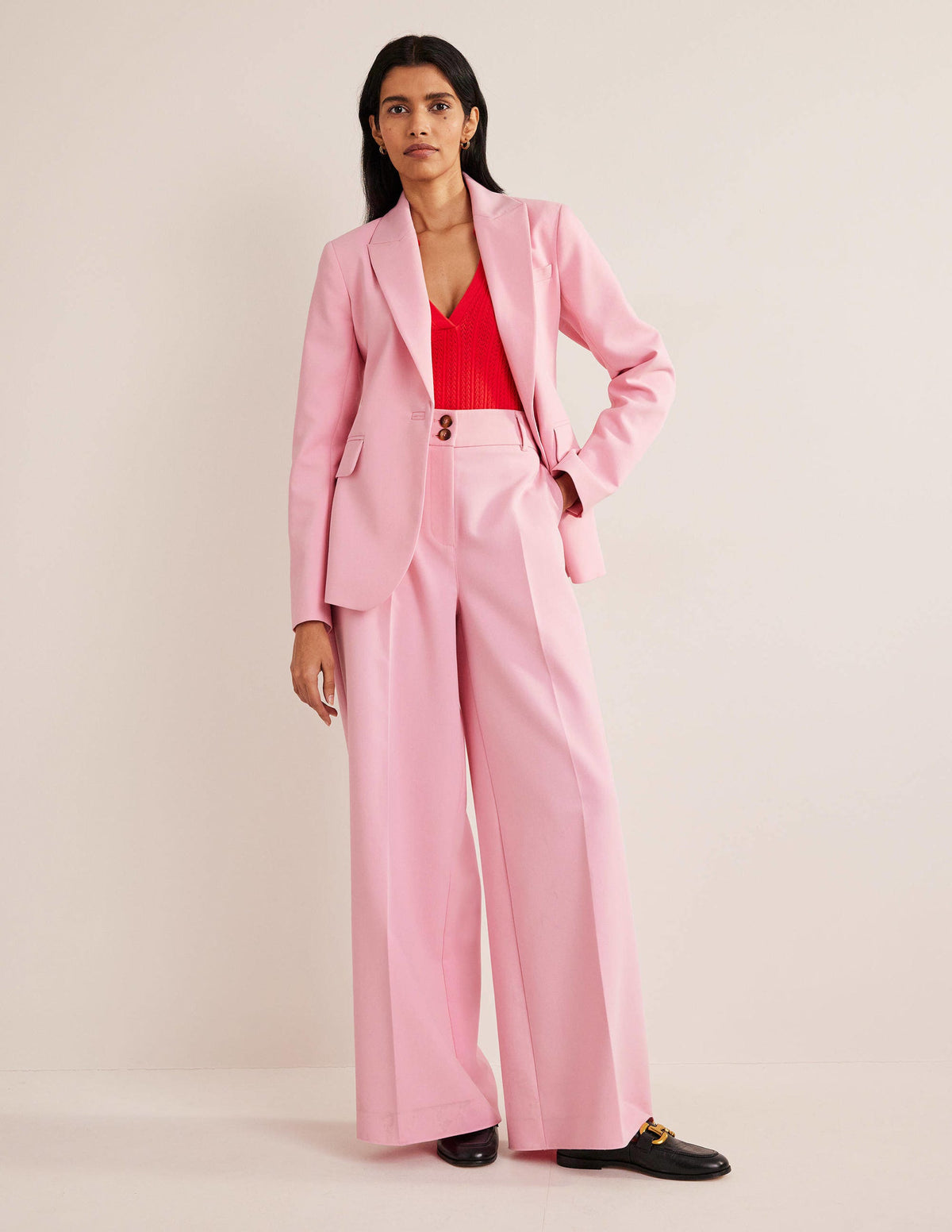 Tailored Suit Blazer-Pink - Image 5