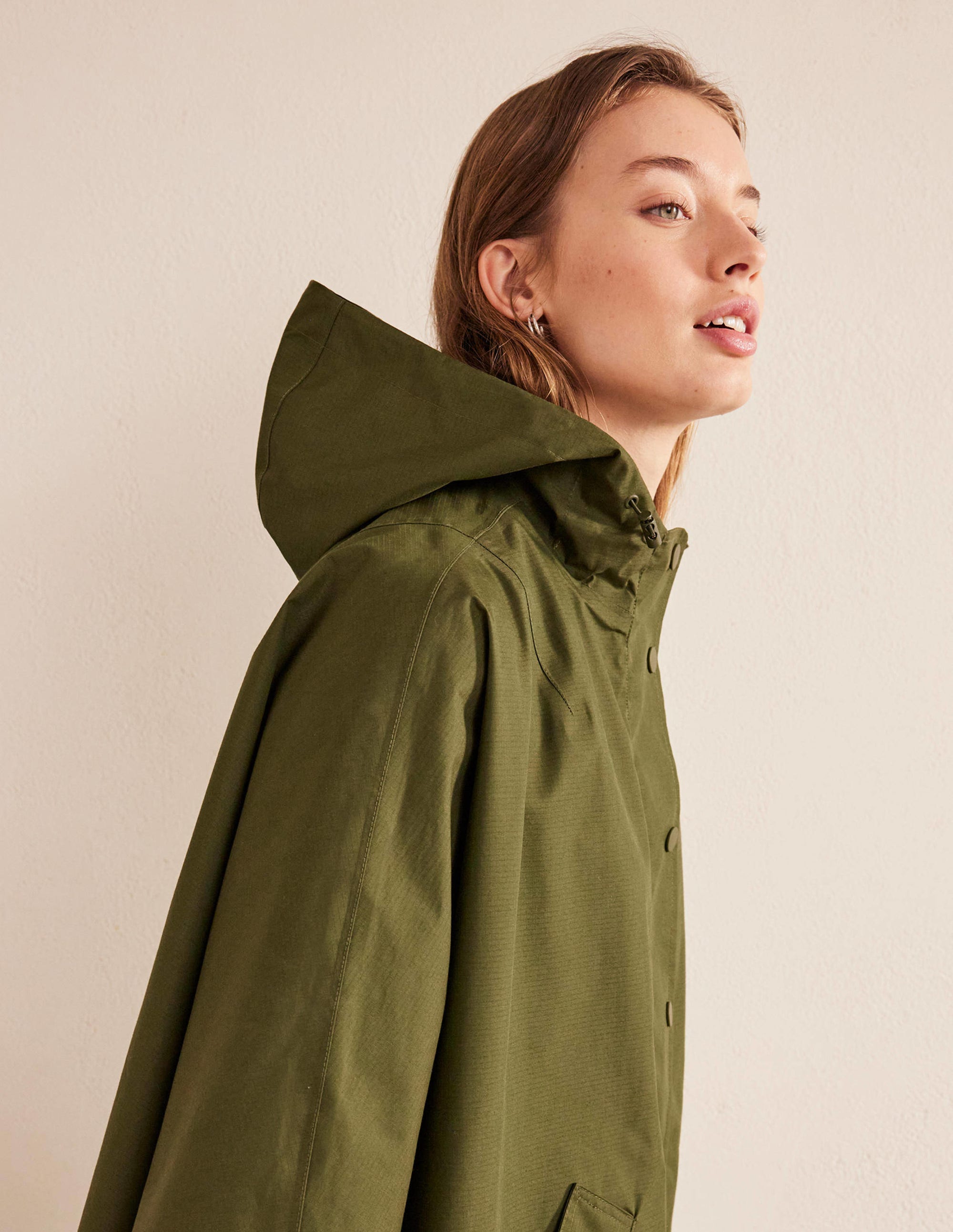 Waterproof Cape Jacket-Khaki - Image 2