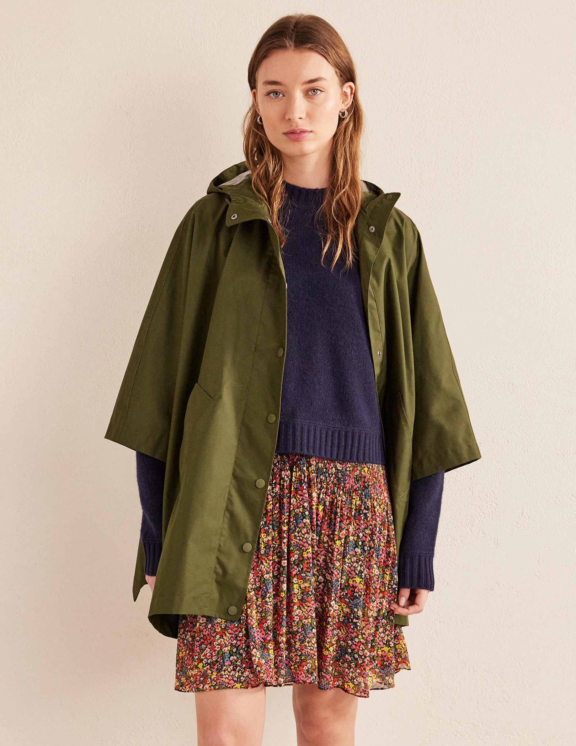 Waterproof Cape Jacket-Khaki - Image 4