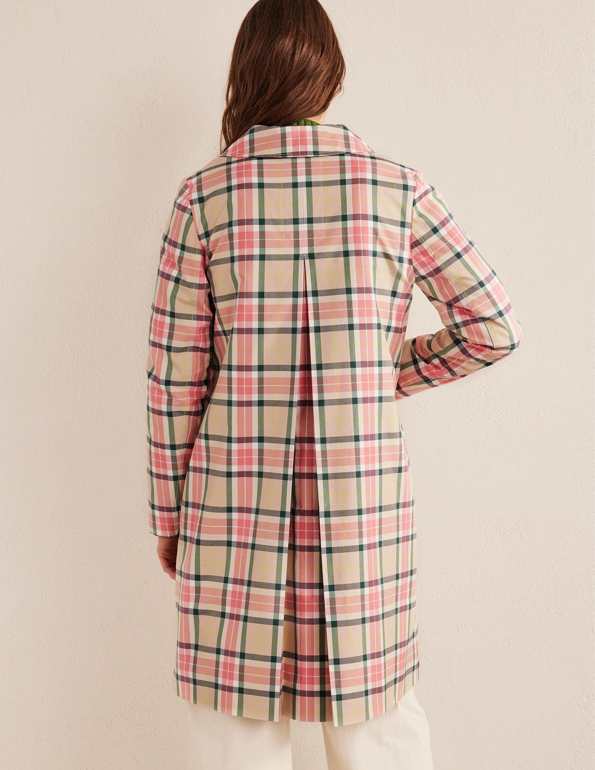 Collared Check Cotton Coat-Check-3