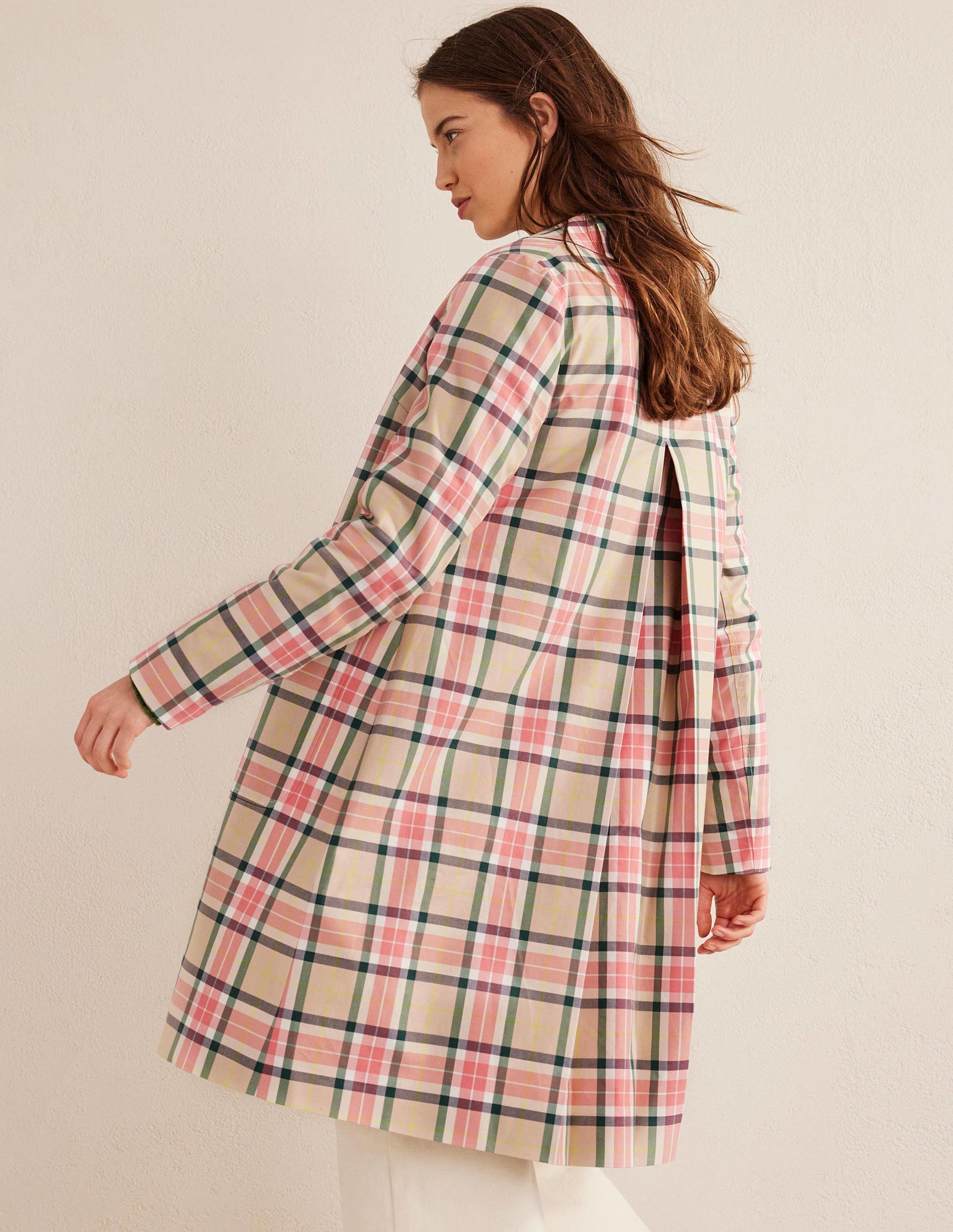 Collared Check Cotton Coat-Check-4