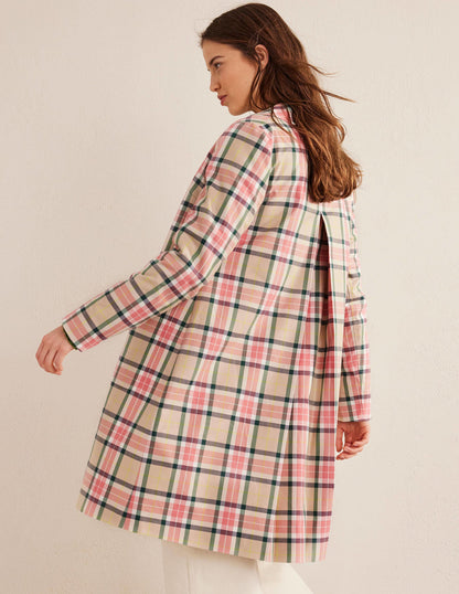 Collared Check Cotton Coat-Check-4