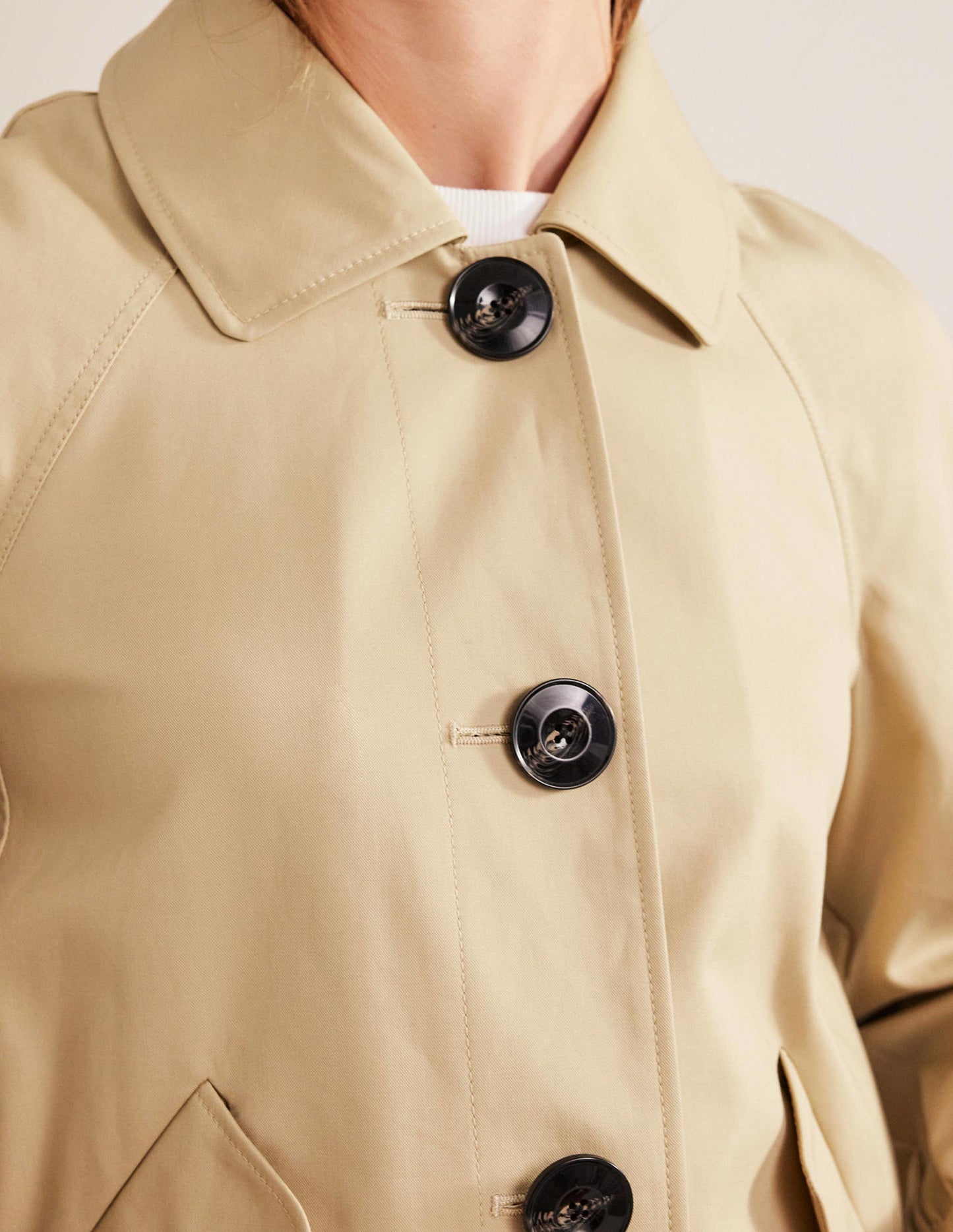 Cotton Trench Jacket-Stone