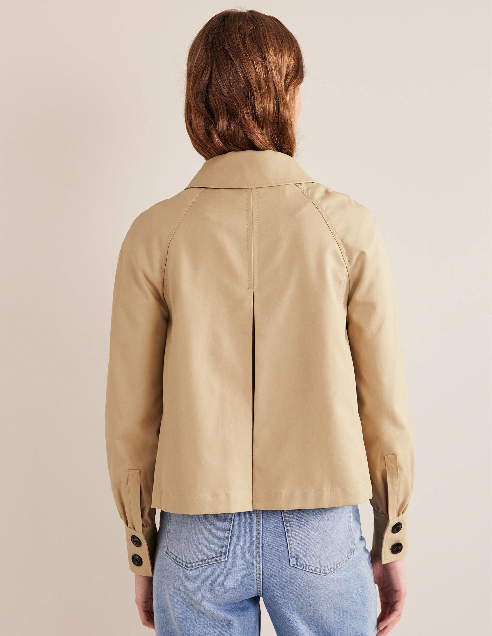 Cotton Trench Jacket-Stone-3