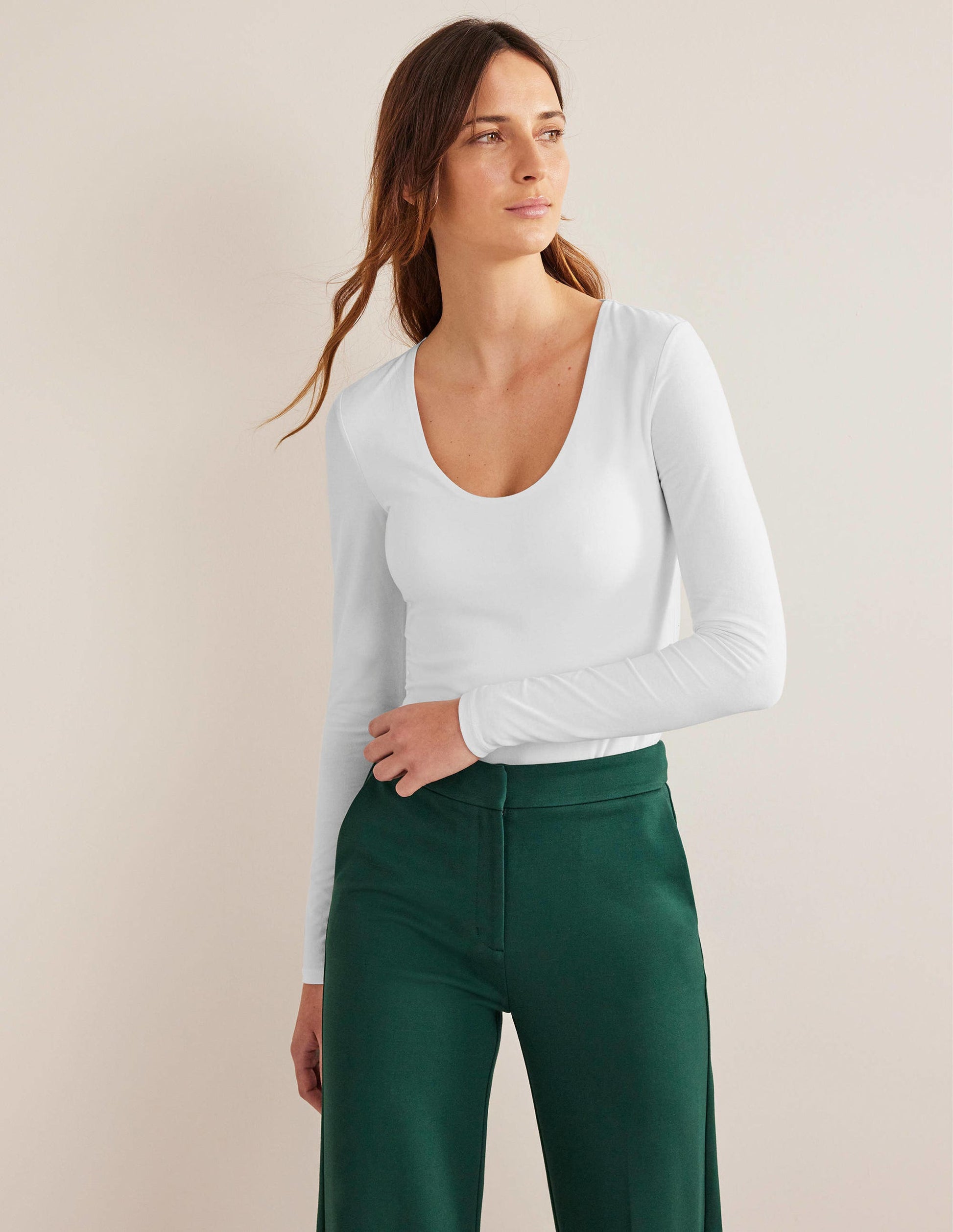 Double Layer Front Top-White-1
