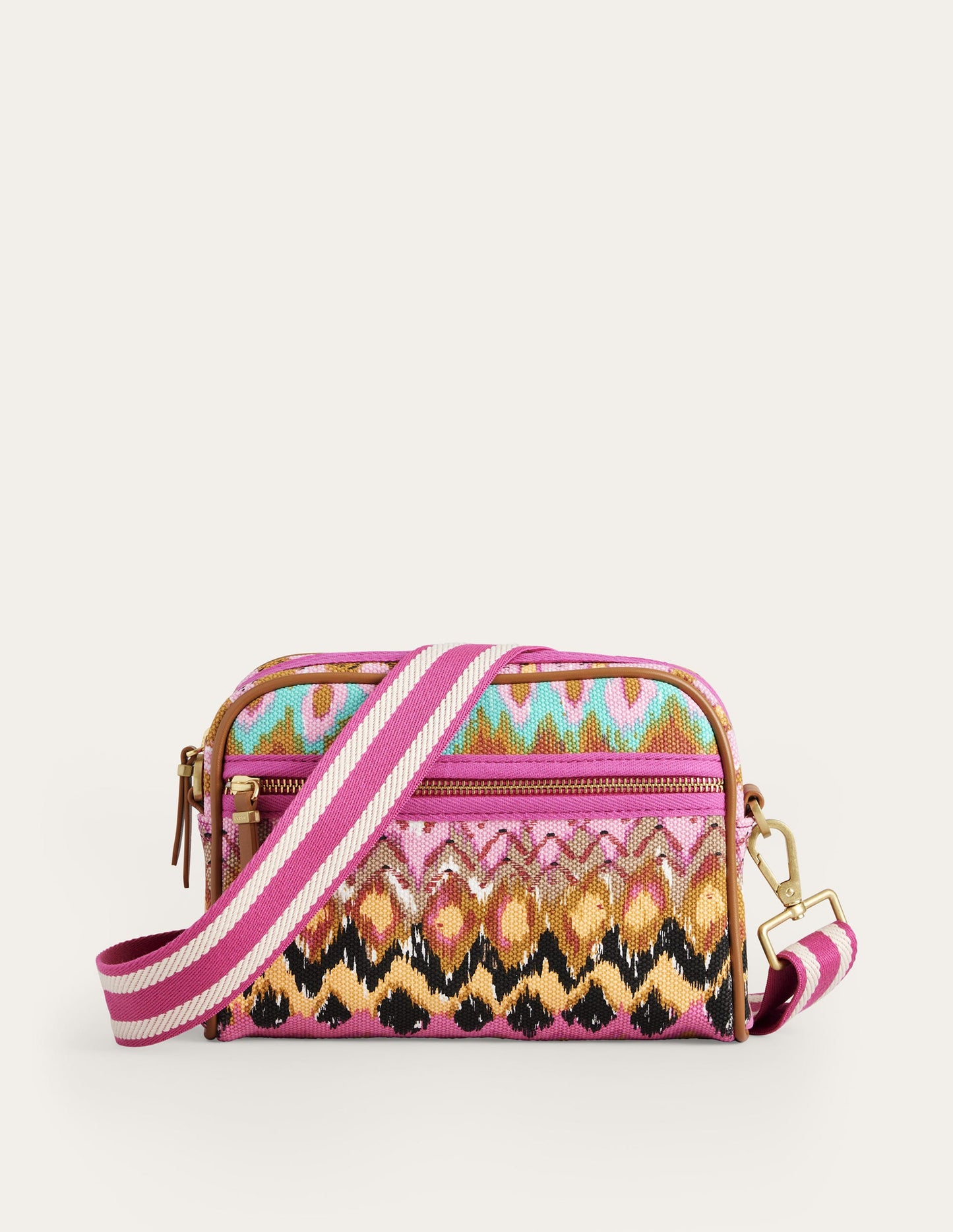 Canvas Cross-Body Bag-Multi, Ikat
