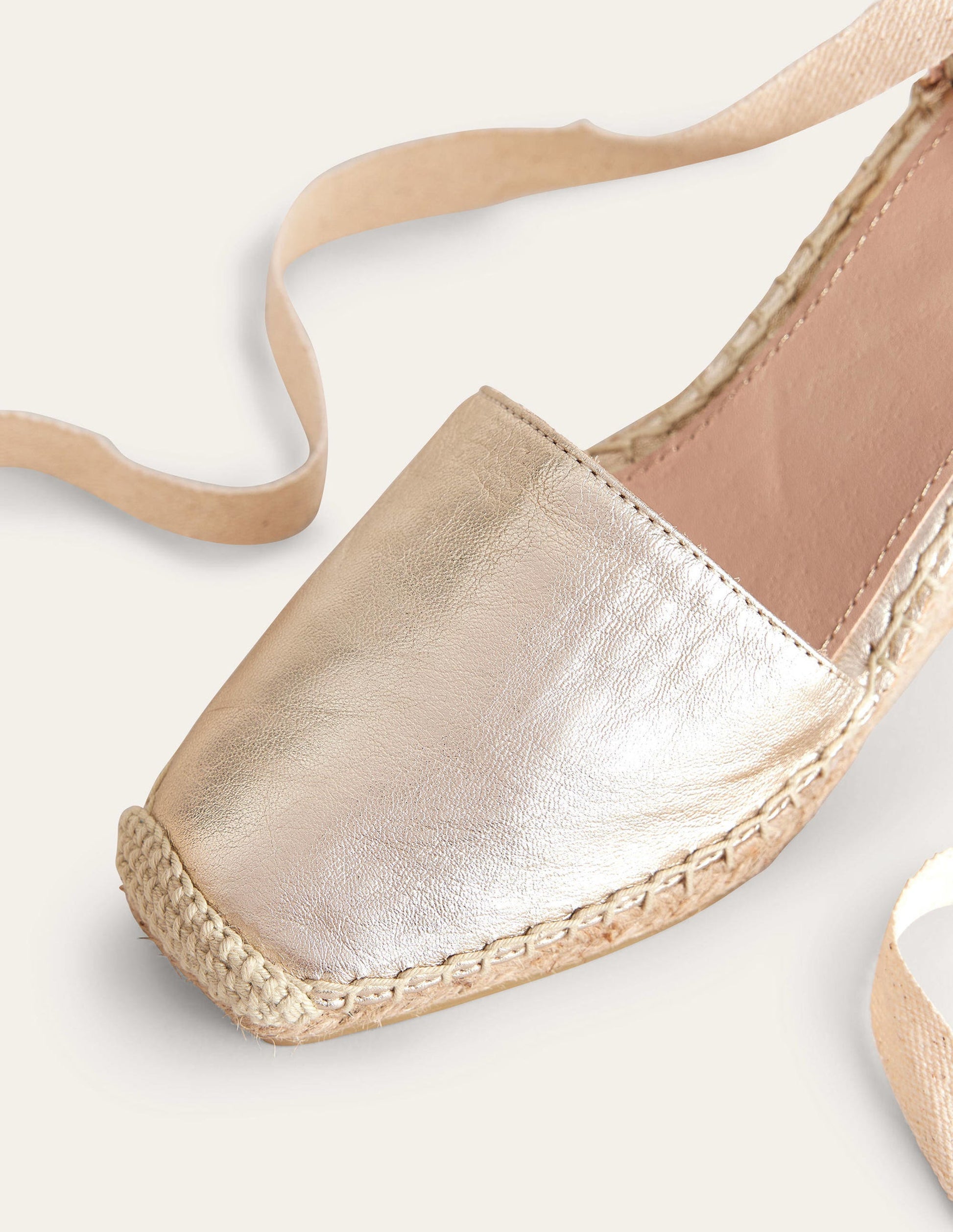 Esme Espadrille Wedges-Gold Metallic Leather-3