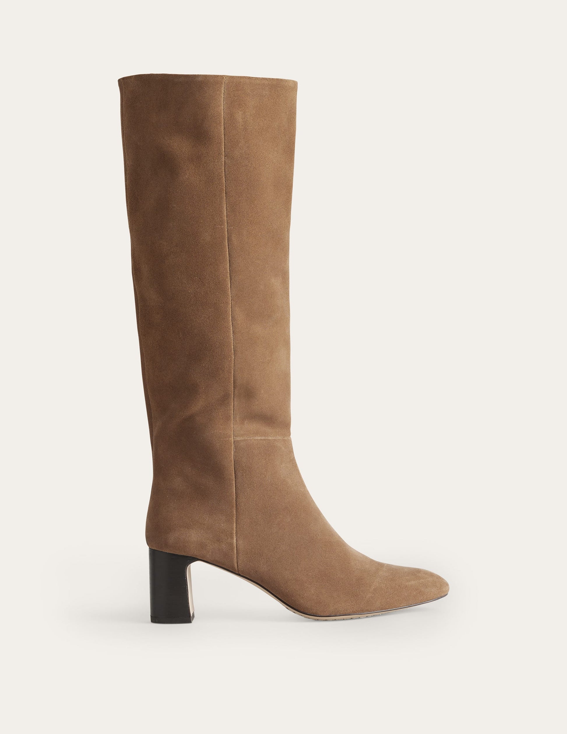 Erica Knee High Leather Boots-Golden Brown Cow Suede-1