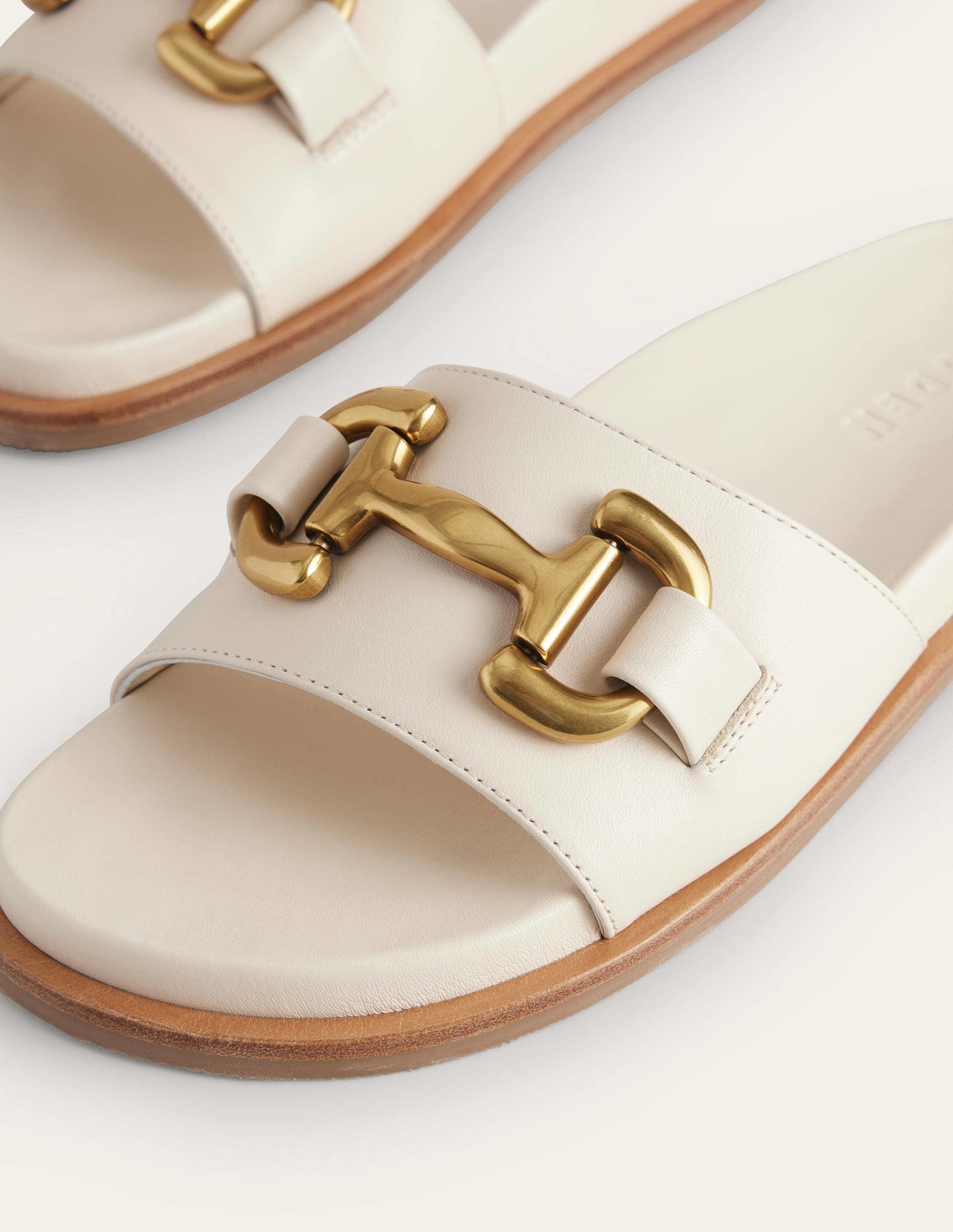 Iris Snaffle Slider Sandals-Ecru-4