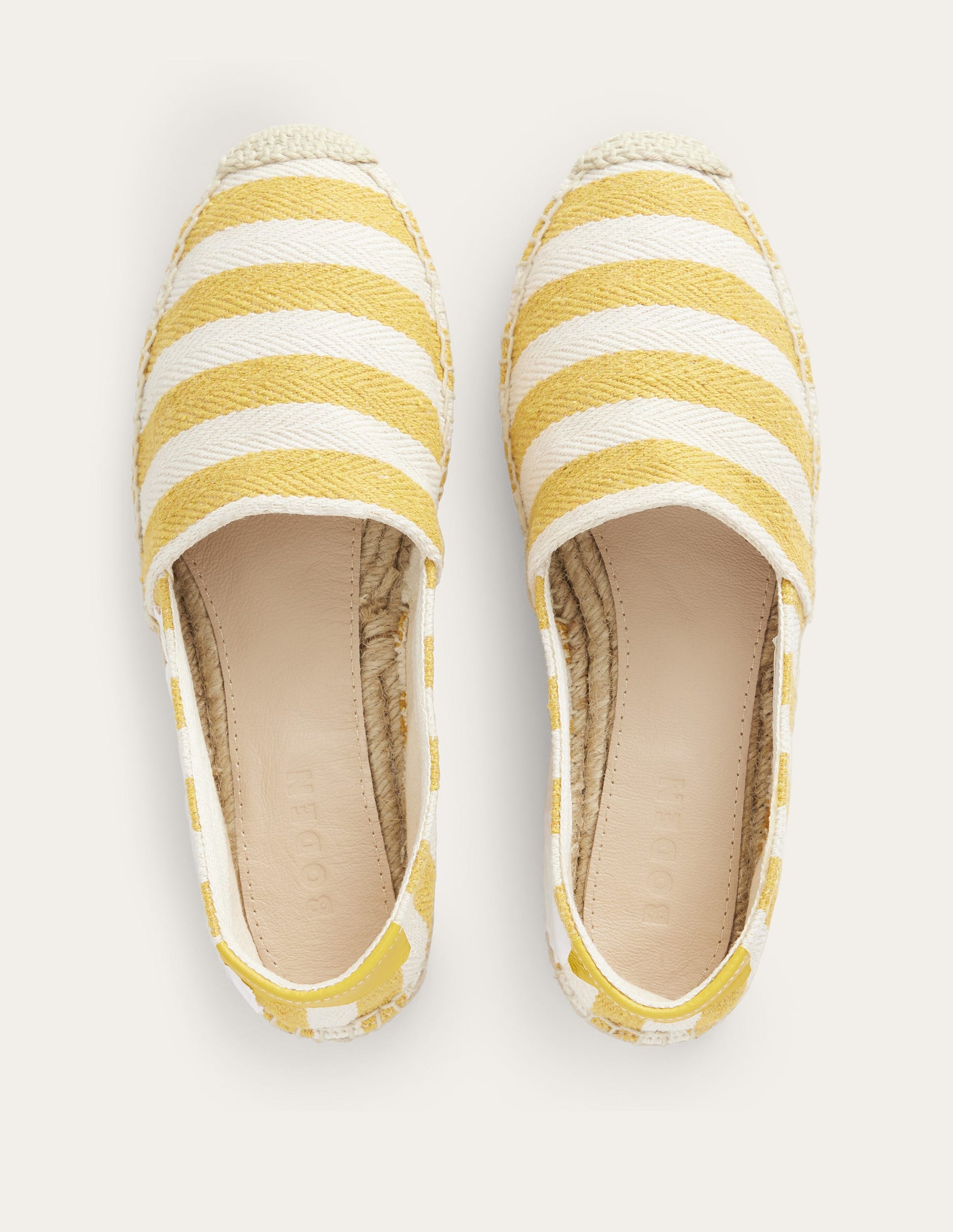 Classic Flat Espadrilles-Ochre Canvas Stripe-4