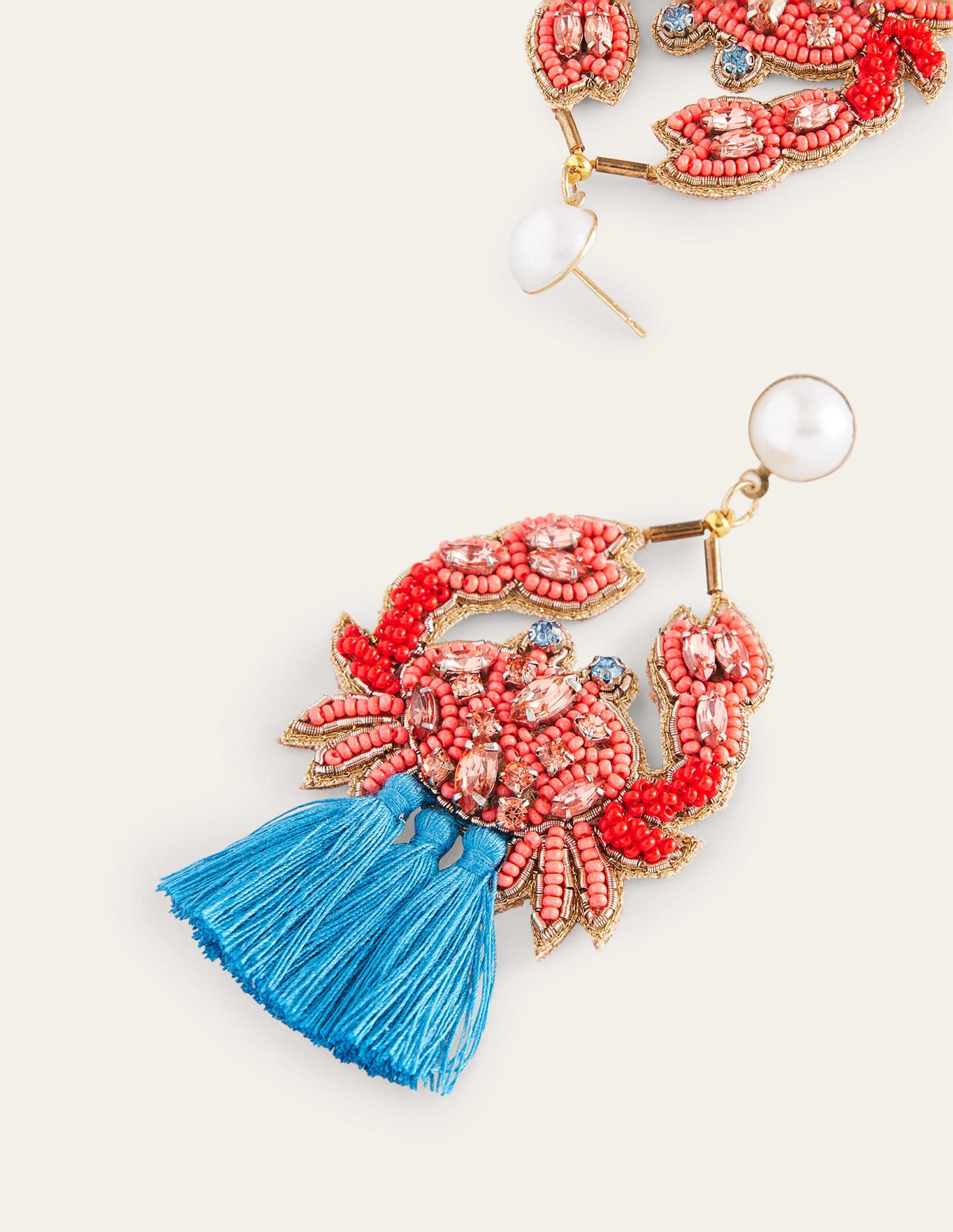 Statement Embellished Earrings-Crab - Image 3