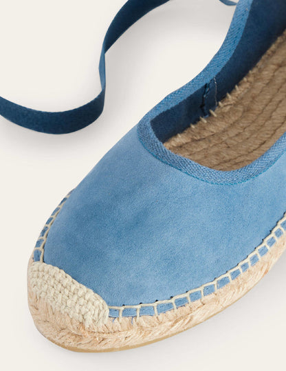 Ankle Tie Espadrilles-Corporal Blue-4