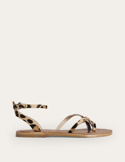 Easy Flat Sandals-Classic Leopard Pony Hair-2