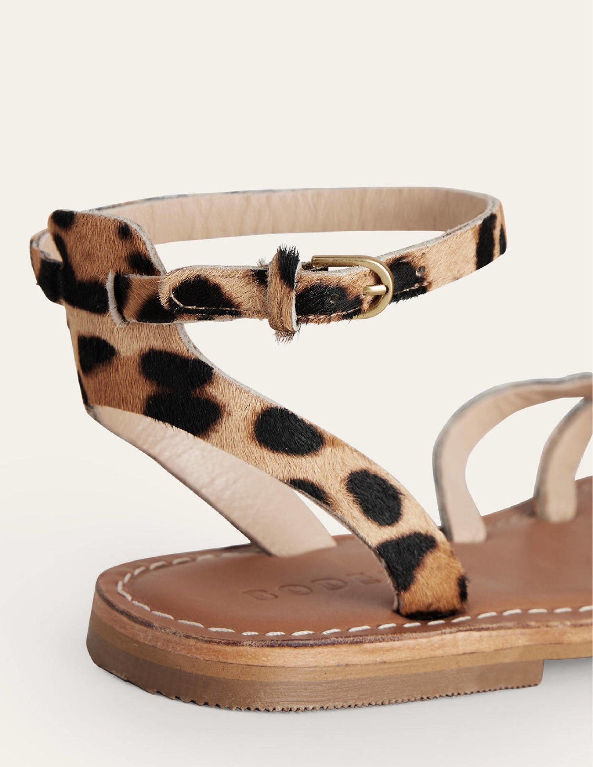 Easy Flat Sandals-Classic Leopard Pony Hair-4