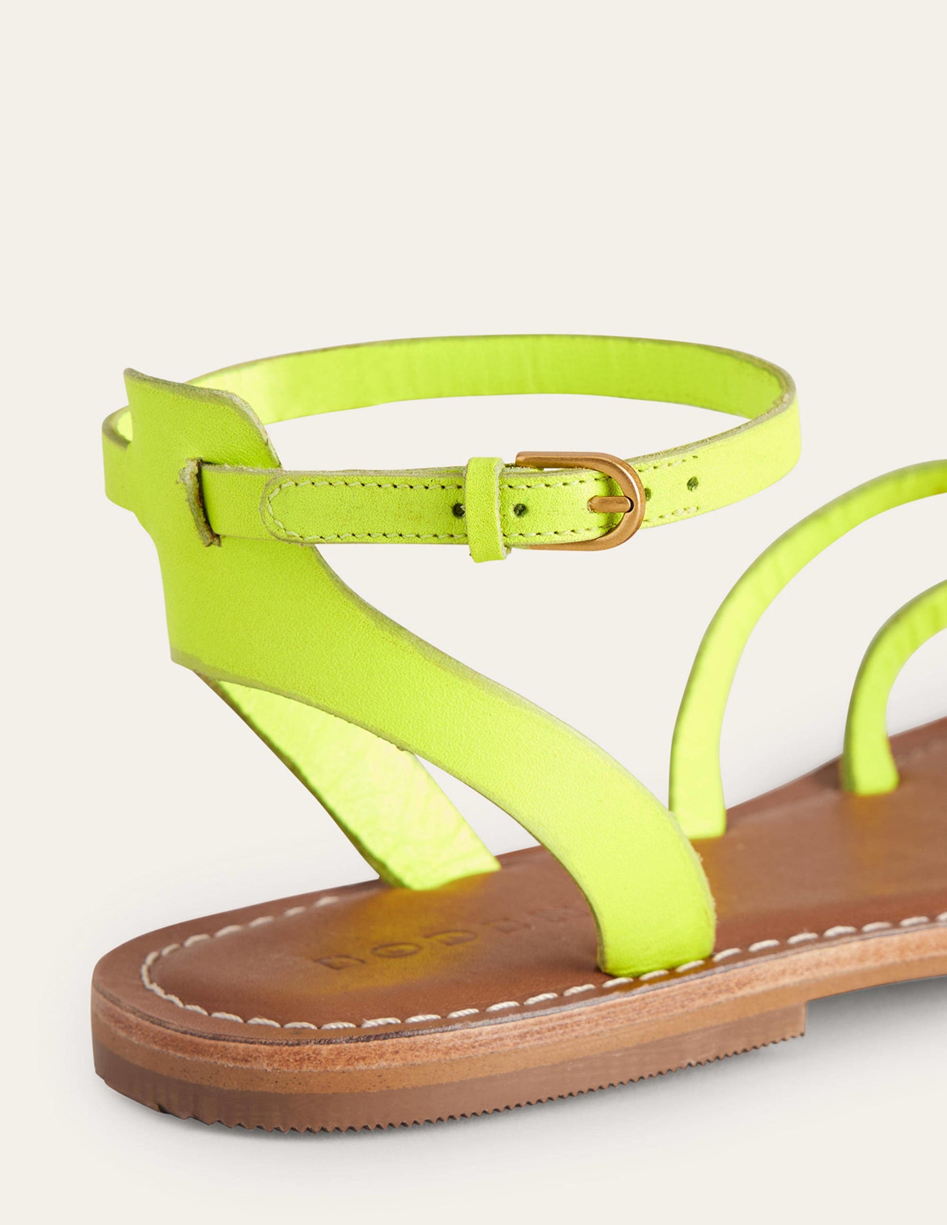 Easy Flat Sandals-Citrus Box Leather-4