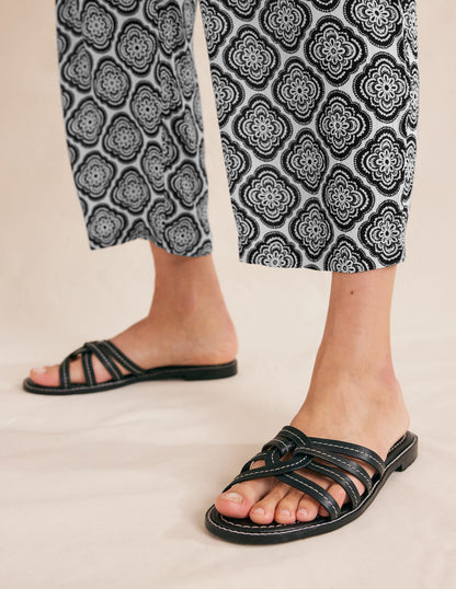 Multi Strap Sliders-Black-1