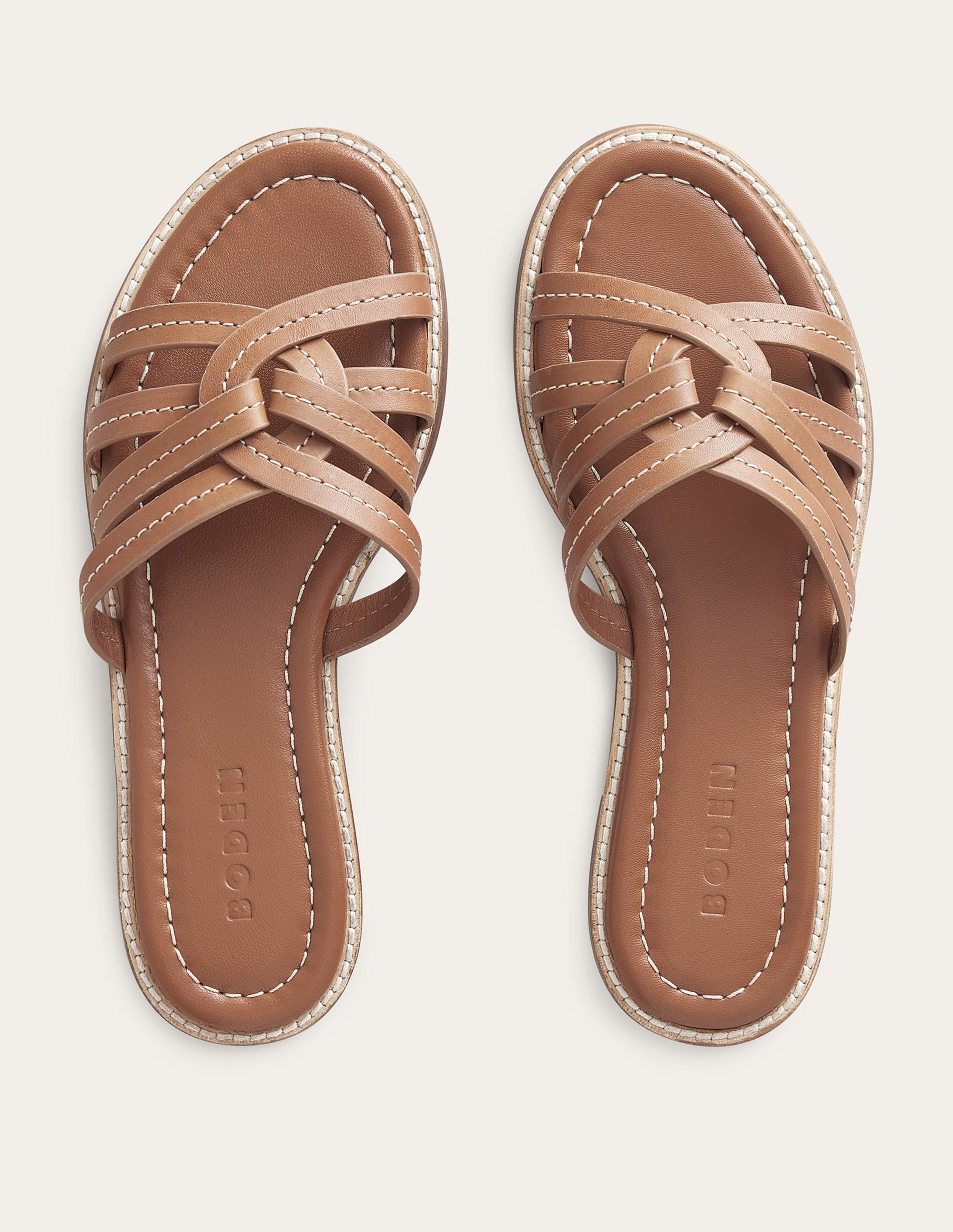Multi Strap Sliders-Tan - Image 4