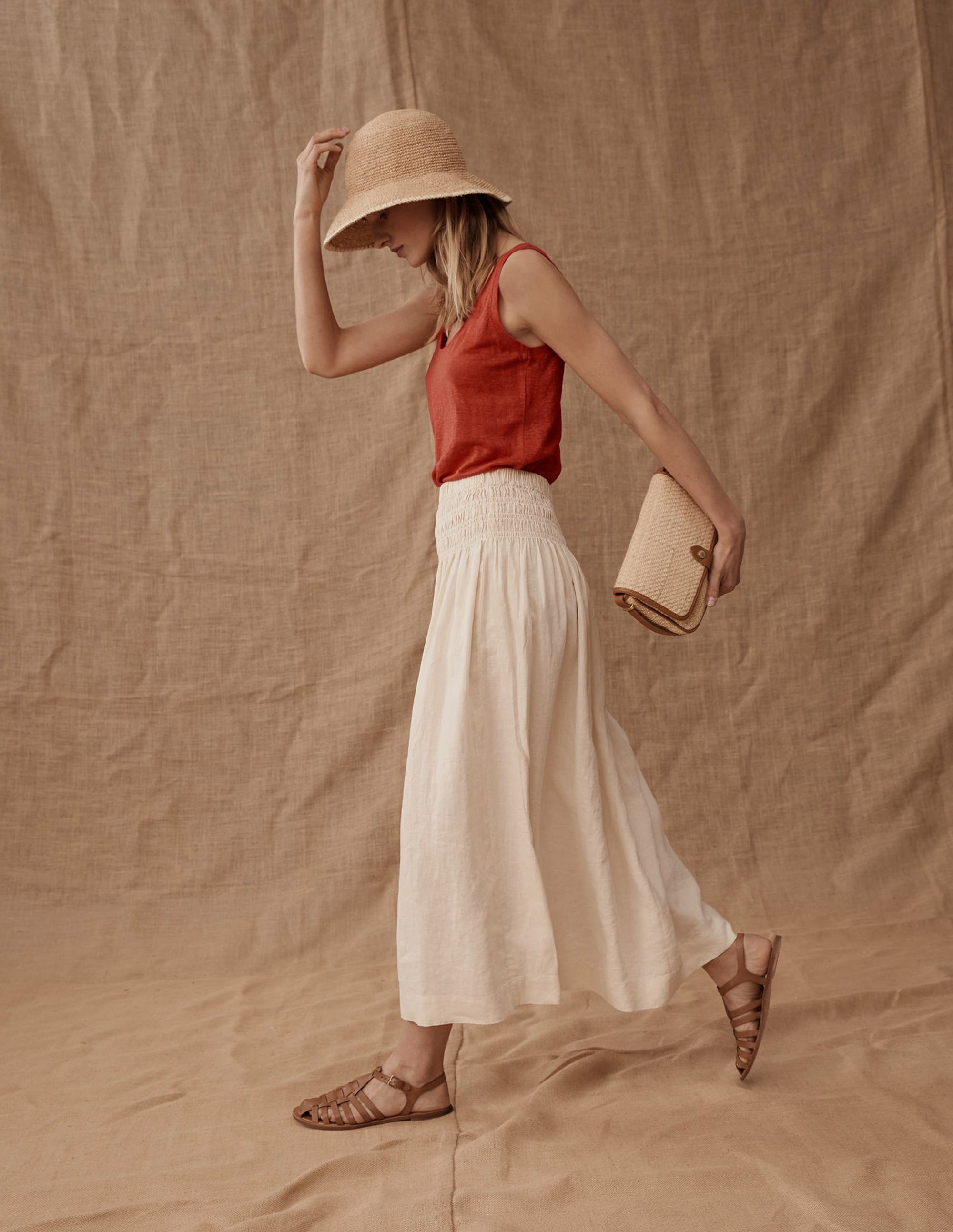 Raffia Bucket Hat-Natural - Image 4